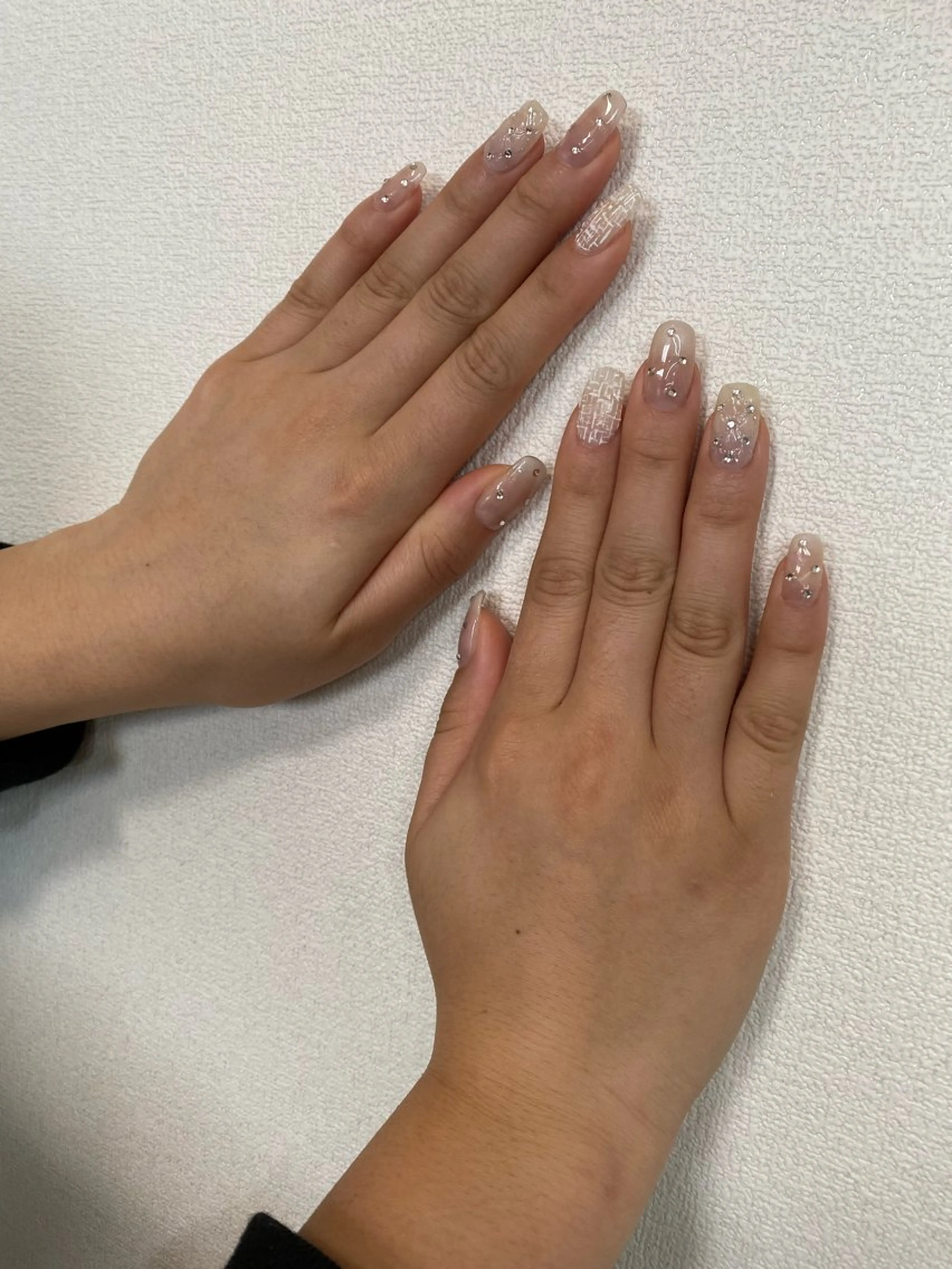 ネイル ホワイト ハンドネイル 自宅サロン FeelFreeのネイルデザイン