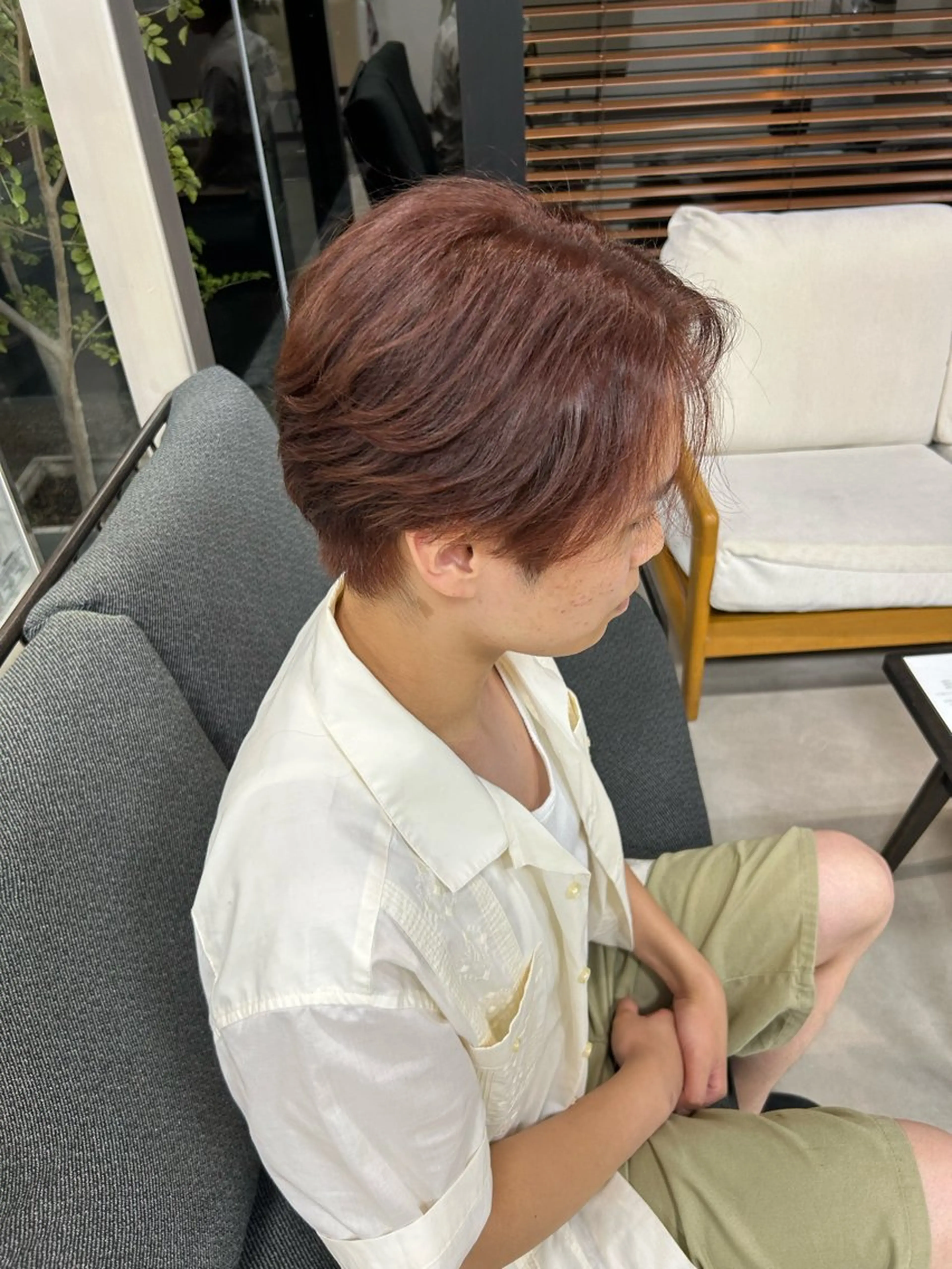 ショート カラー メンズ ヘアカラー トリートメント Qwali所属・にしむら かなたのヘアスタイル