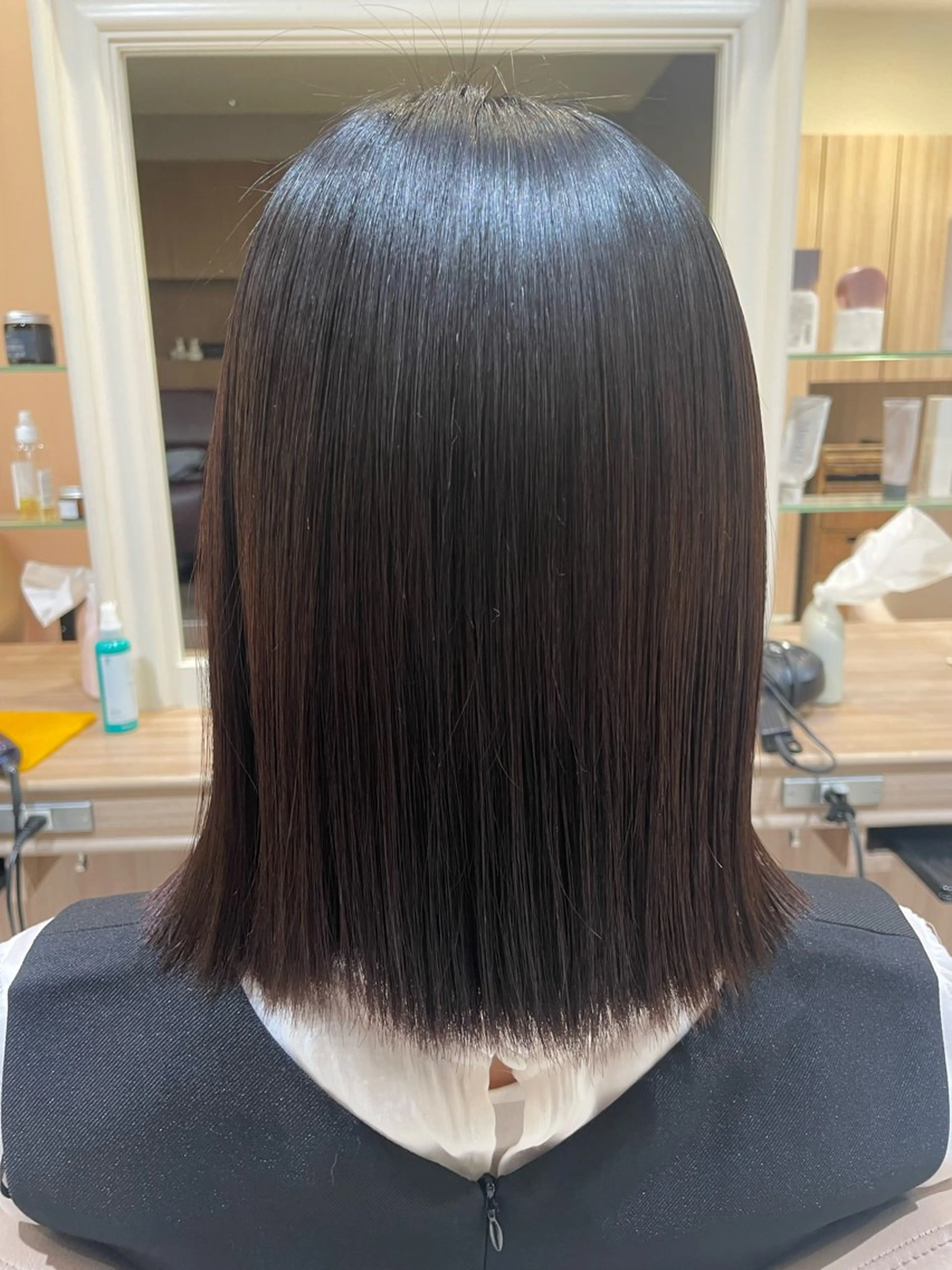 ミディアム パーマ 縮毛矯正 トリートメント 韓国ヘアメイク🎀/ 縮毛矯正✨山本媛香のヘアスタイル