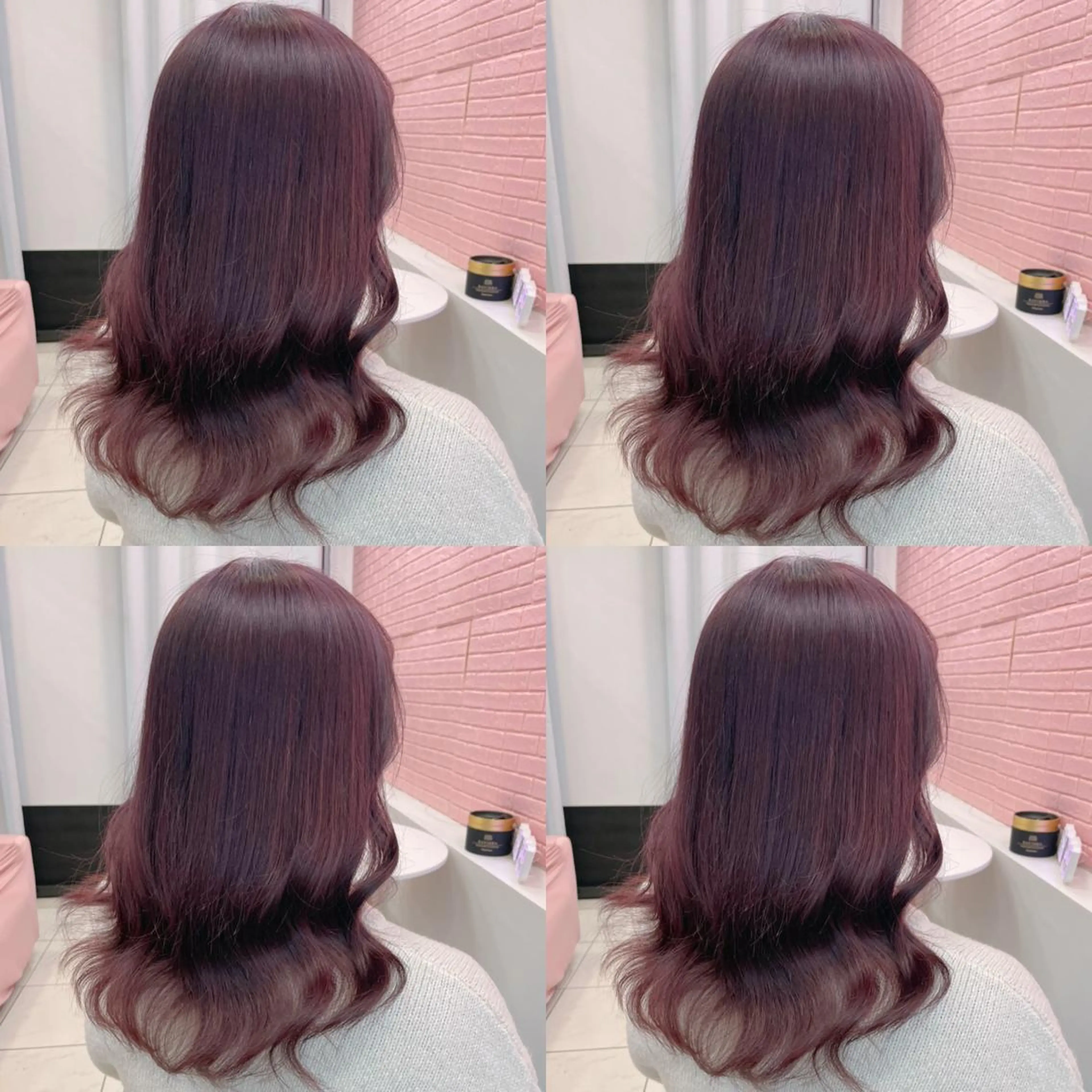 ミディアム カラー ピンクカラー ピンクパープル パープルカラー 🌷MAYU 🌷のヘアスタイル