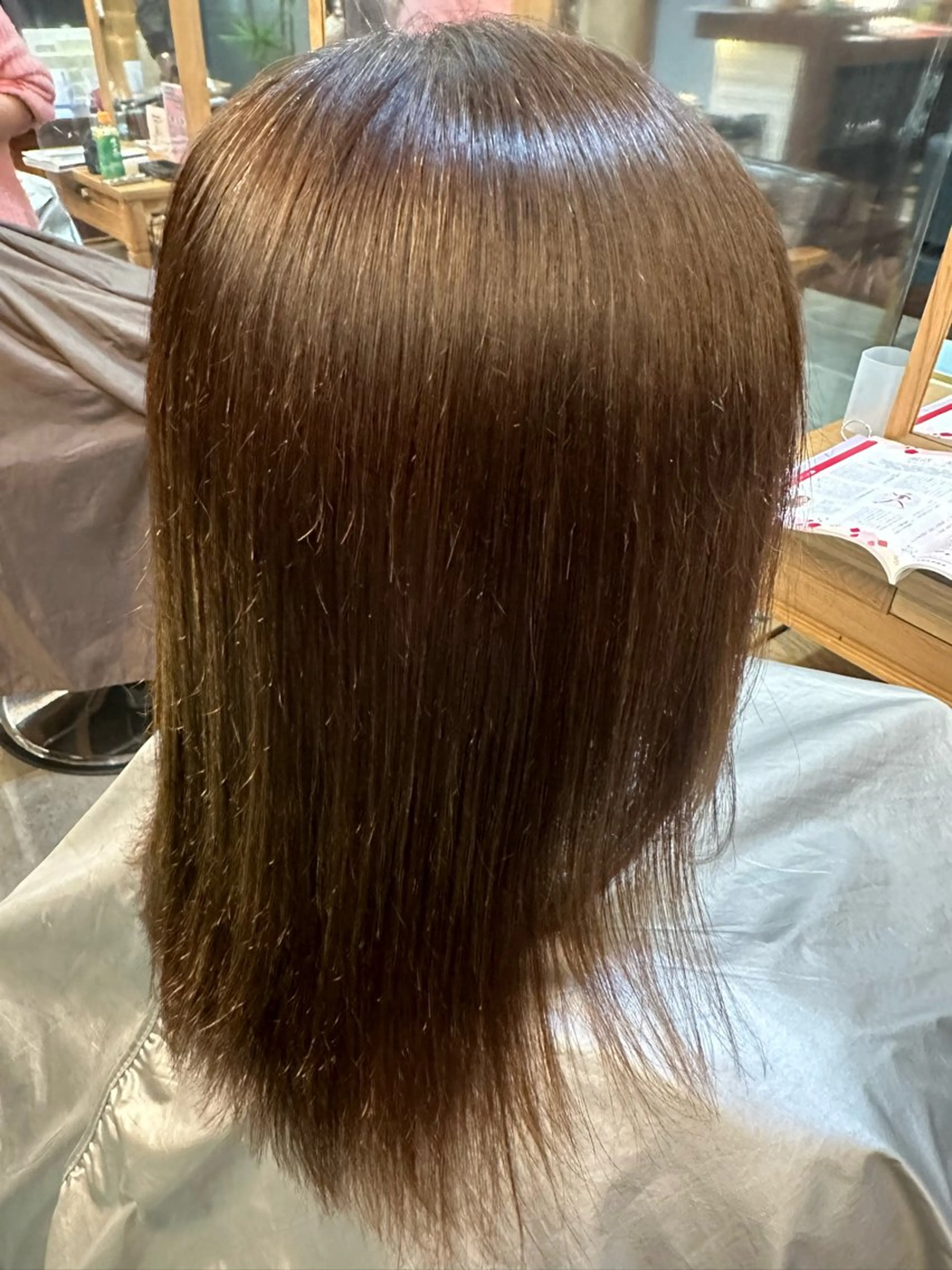 セミロング カット 縮毛矯正 トリートメント 🎀Kubu🍀 Natsumu🎀のヘアスタイル