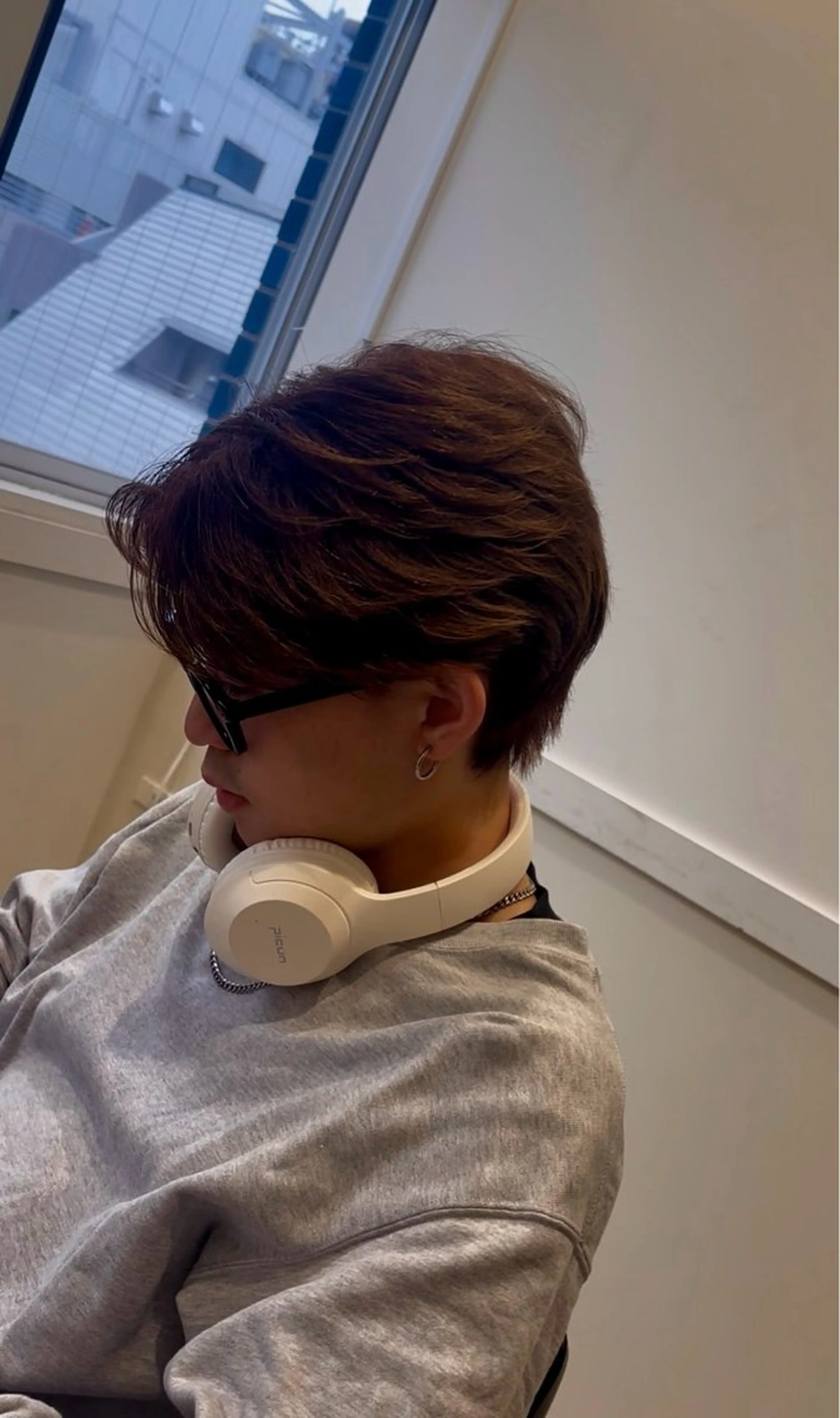 ミディアム カット ピンク🌸/暖色/ ブリーチ/横浜/金光のヘアスタイル