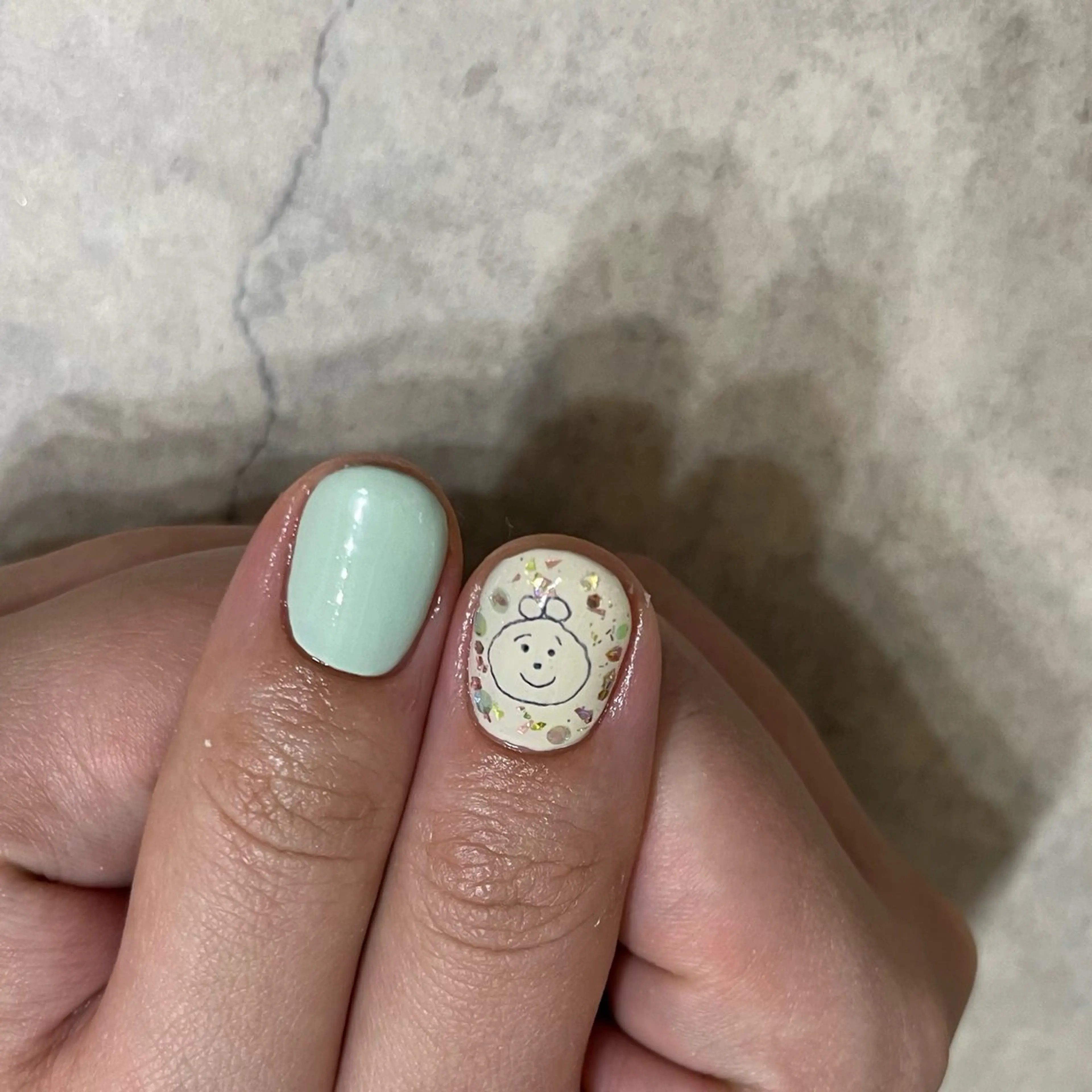 ネイル グリーン ハンドネイル nail salon O (en)所属・vegh. nail／阿波座のネイルデザイン