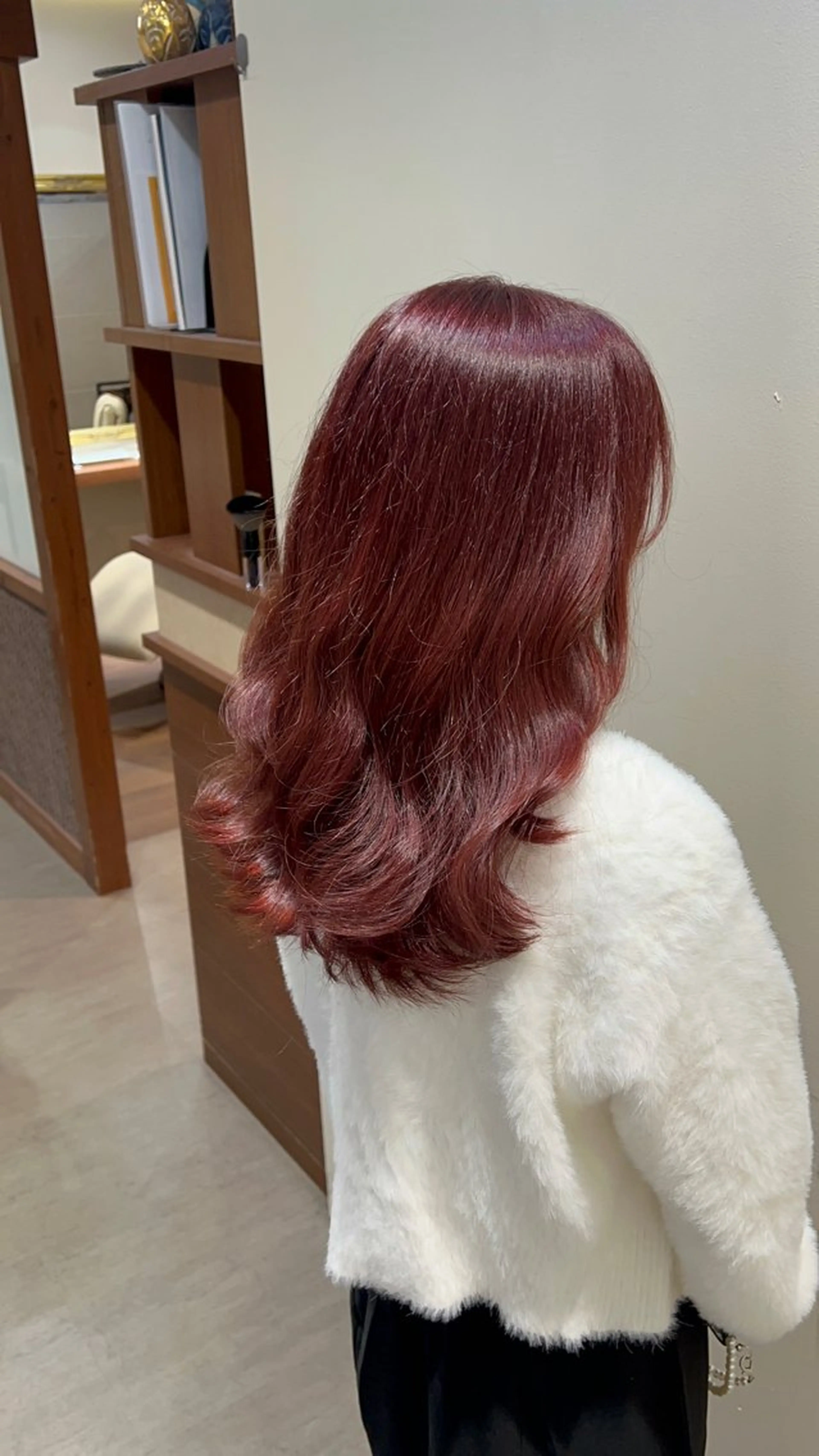 ロング カラー ピンクカラー ヘアカラー トリートメント 💓シールエクステ ルミエールのヘアスタイル