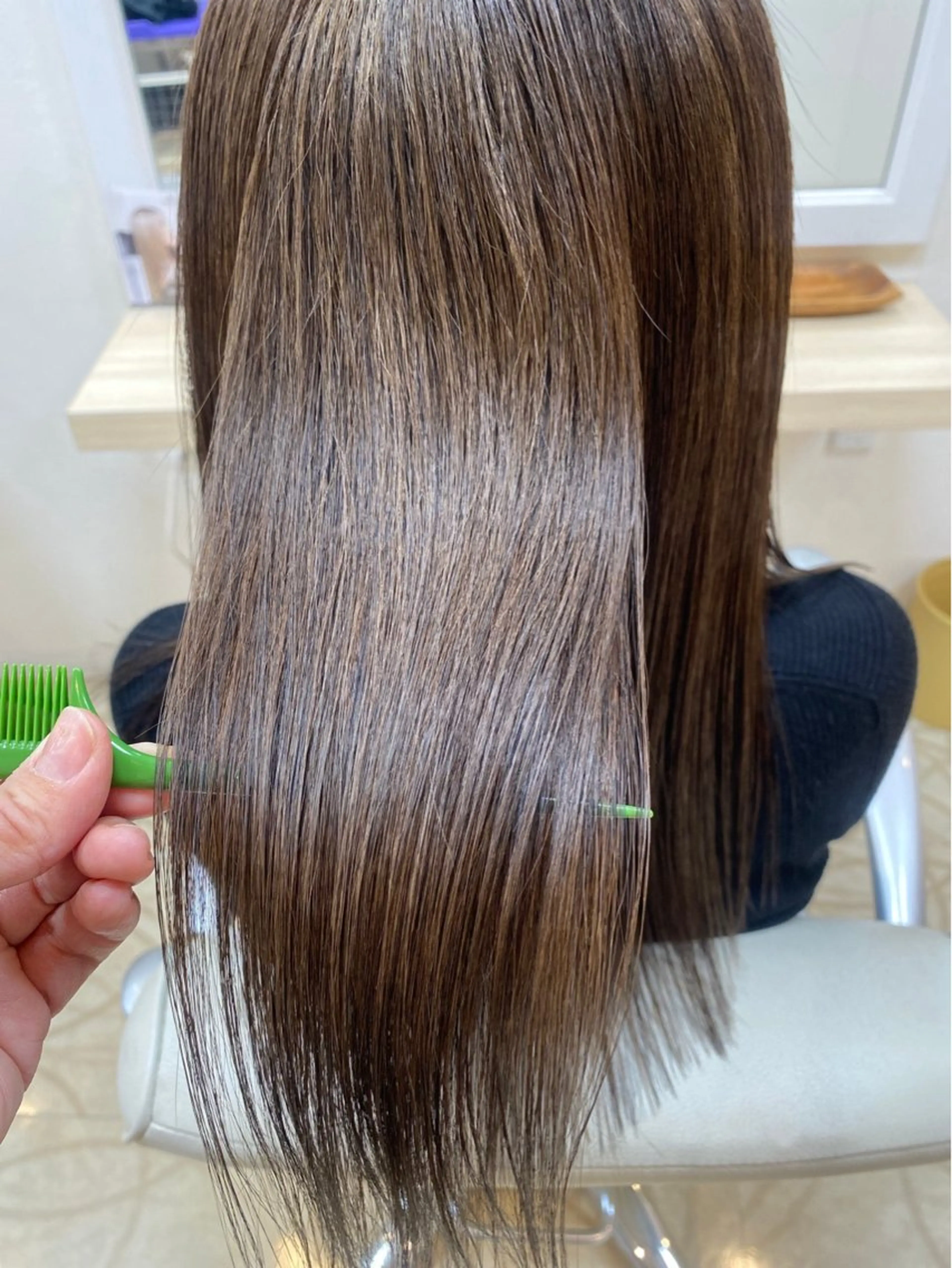 セミロング 髪質改善 トリートメント かしわや かなえのヘアスタイル