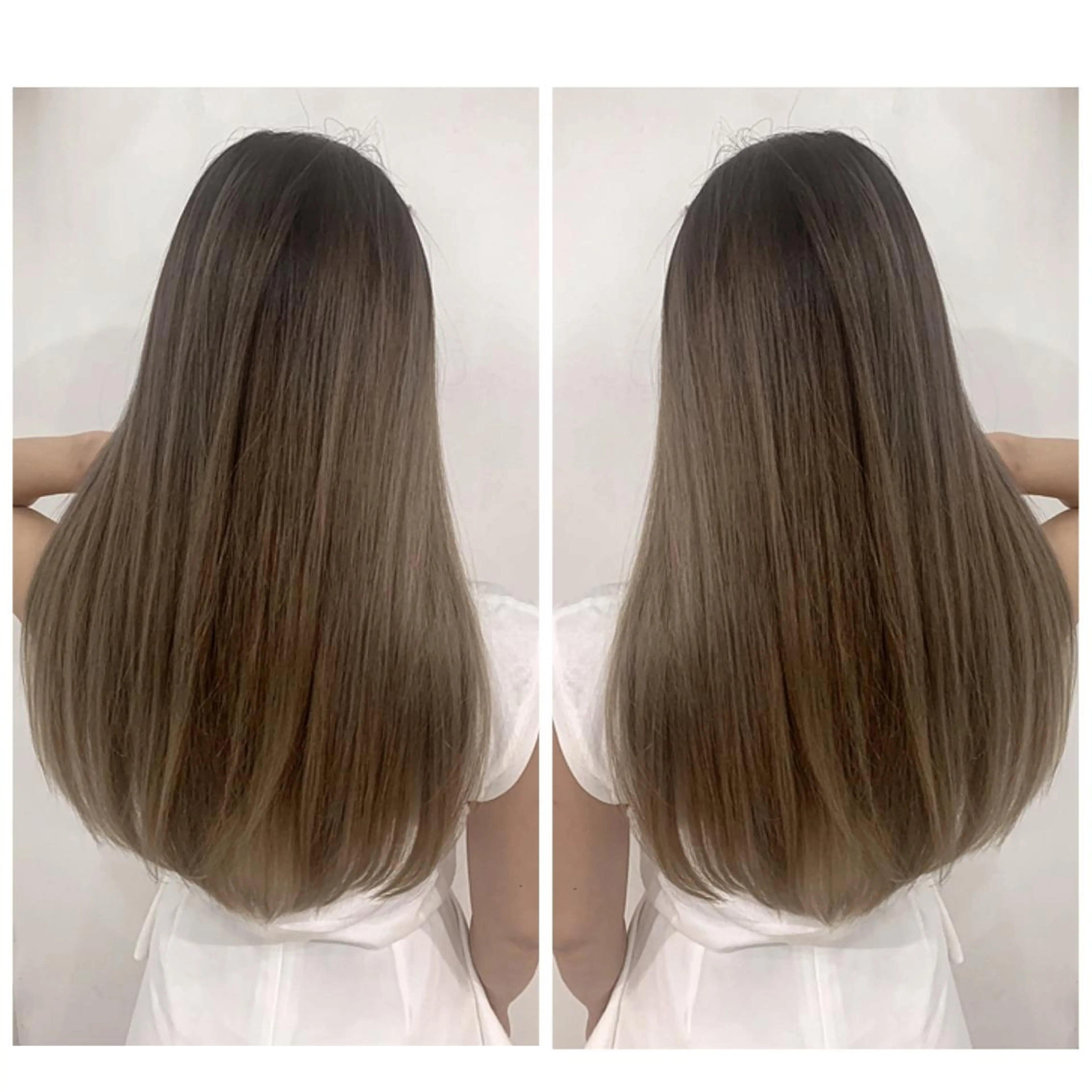 ロング カラー カット ヘアカラー トリートメント 京都大人女性ショート 徒歩1分/秋山のヘアスタイル