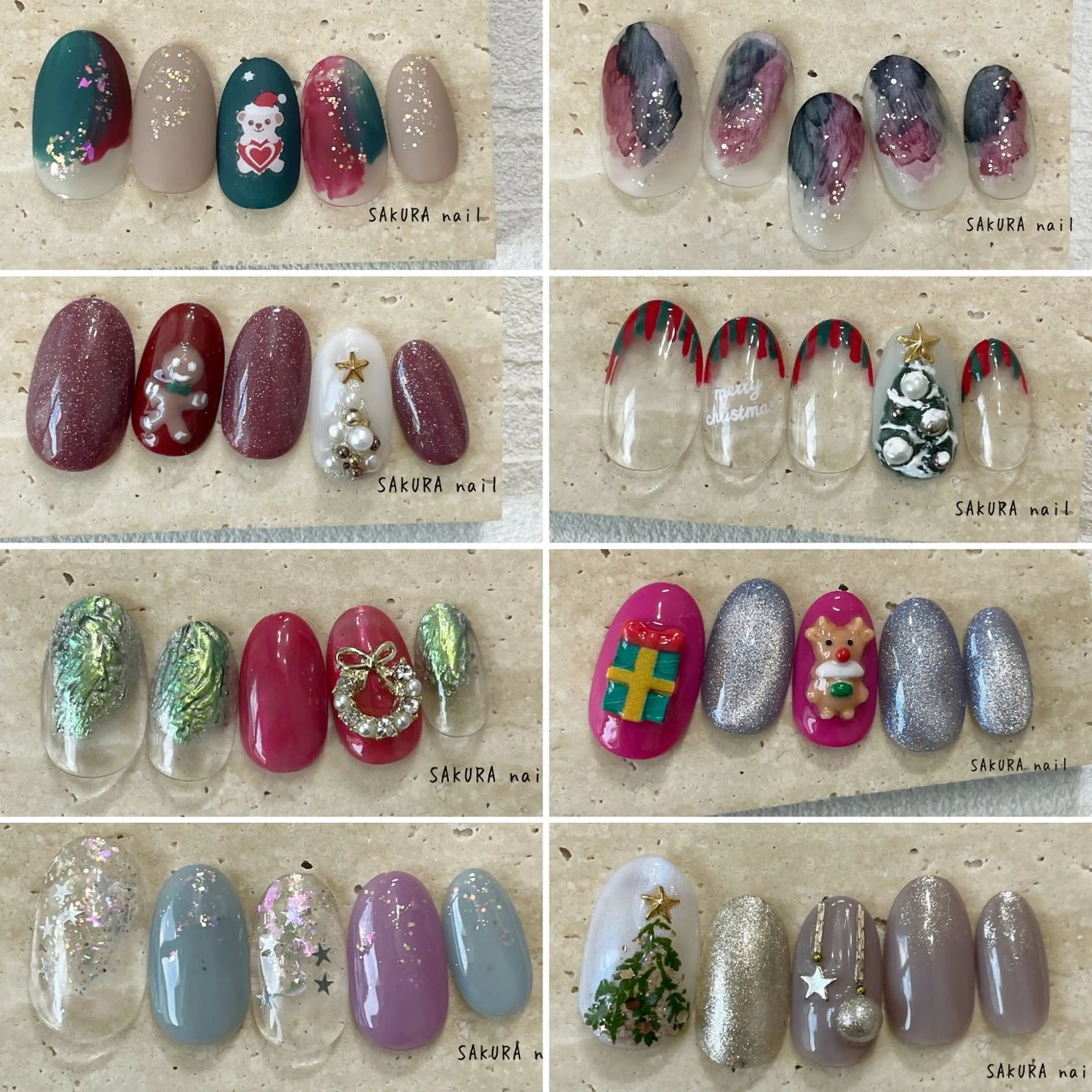 ネイル 冬ネイル クリスマス ハンドネイル SAKURA nailのネイルデザイン