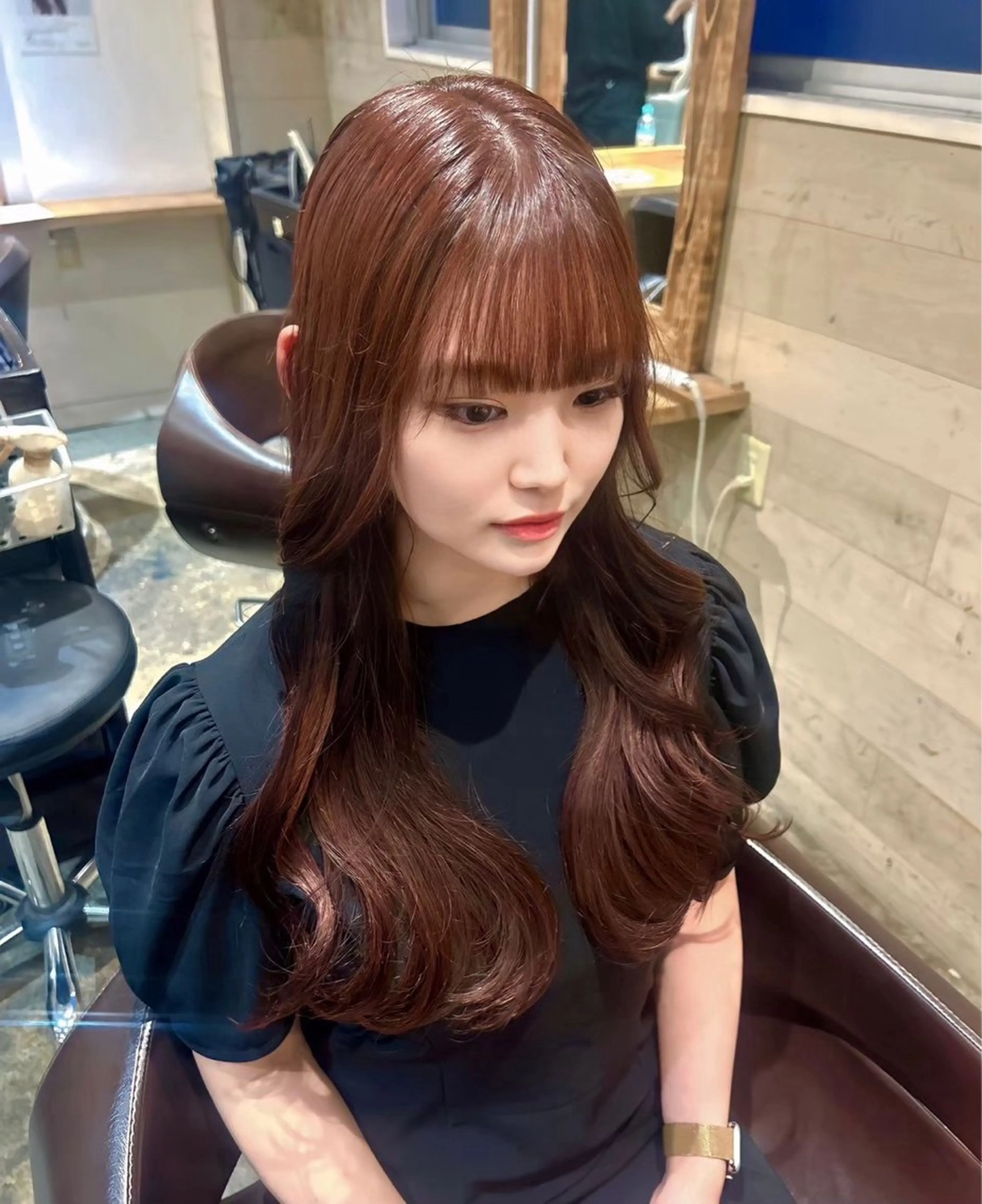 ロング カラー 暖色.髪質改善 🪽スズのヘアスタイル