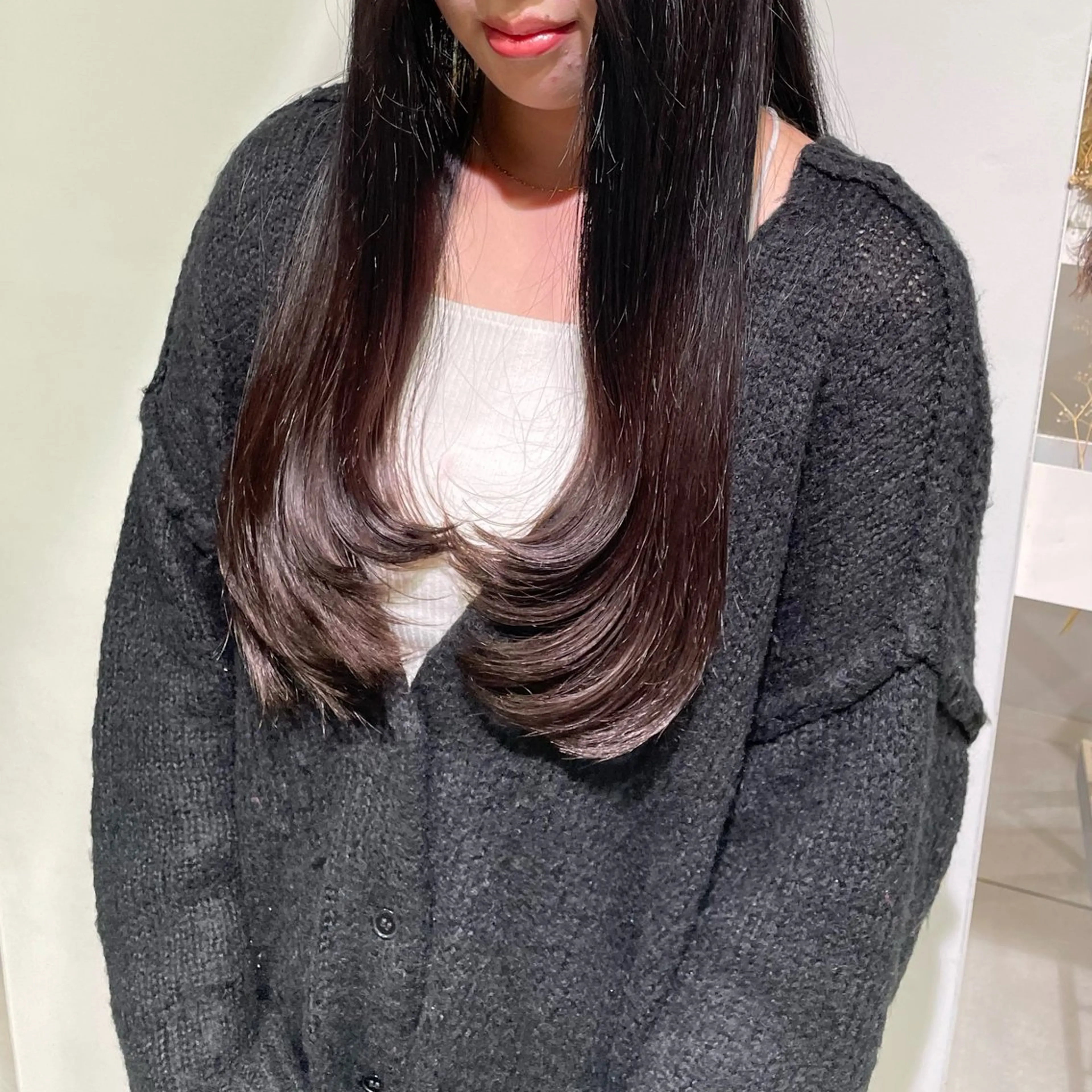 ロング レイヤーカット Hair salon　Sui所属・ハッシュカット 暖色カラー/伊藤菜月のヘアスタイル