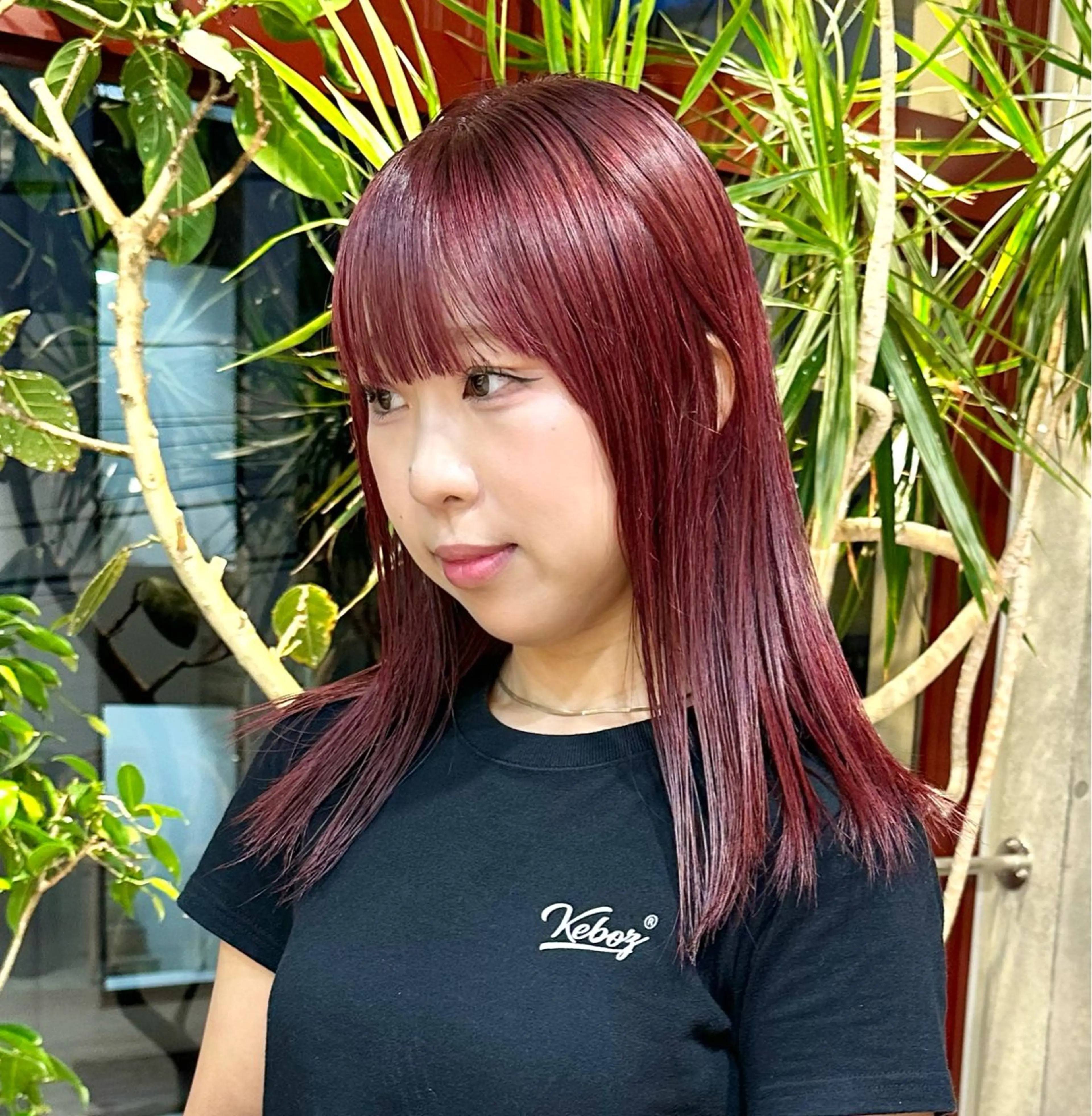 ミディアム カラー 抜きっぱなしブロンド ササキカズマのヘアスタイル