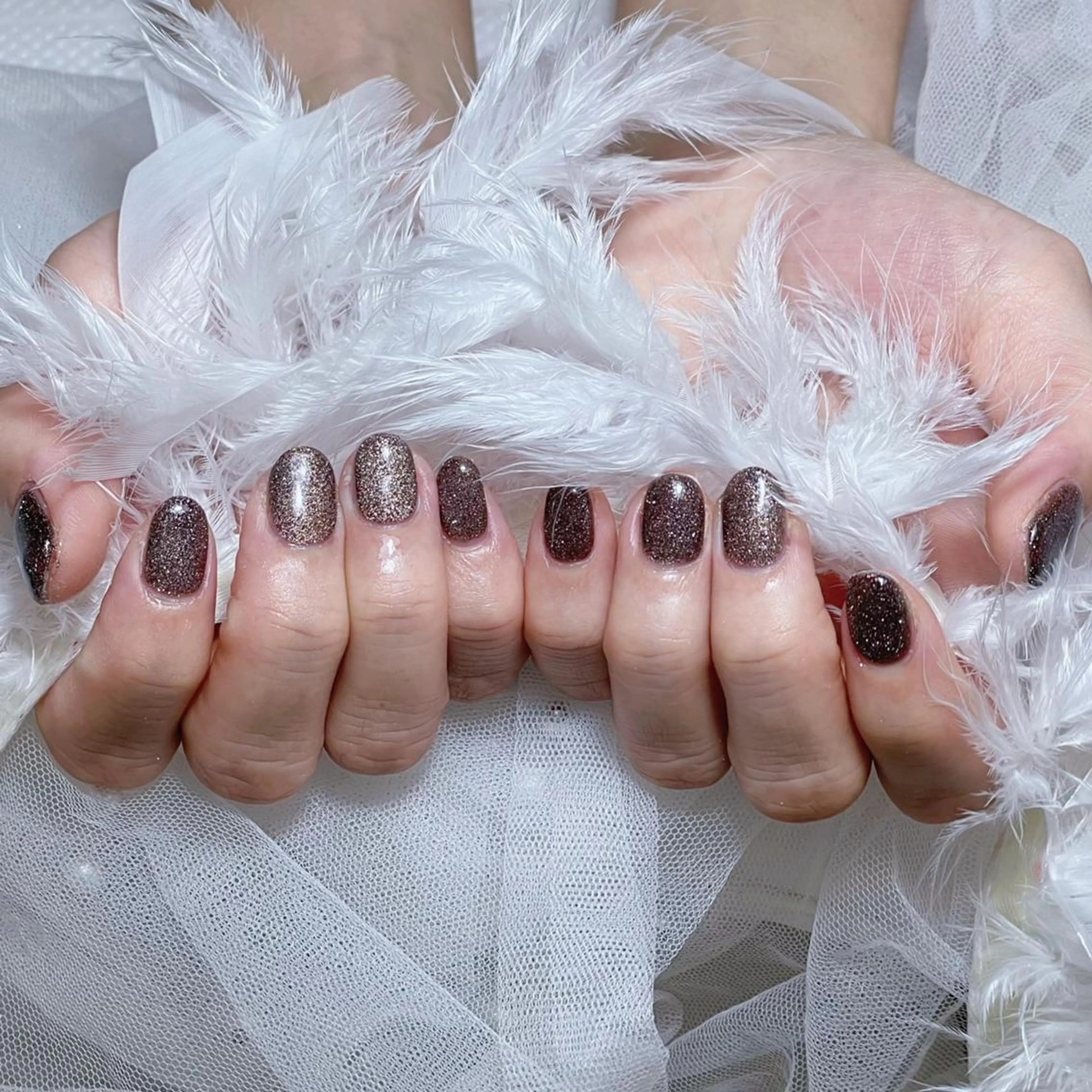 ネイル アートネイル オーロラネイル フラッシュネイル ガーリー キラキラネイル ハンドネイル Diamond NAIL💝のネイルデザイン