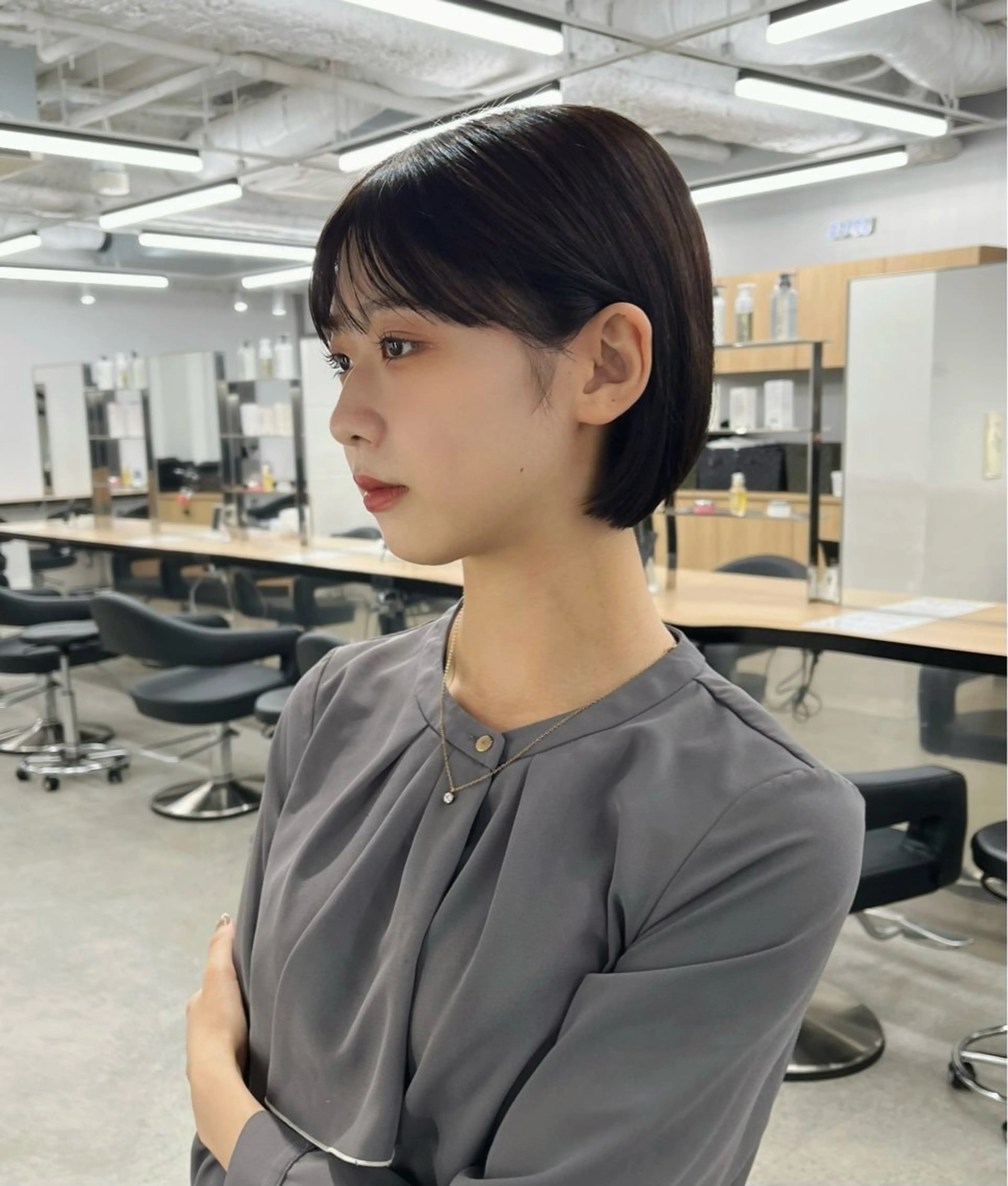 ショート ボブ モテヘア/グレージュ /ボブ/前原汐🎐のヘアスタイル