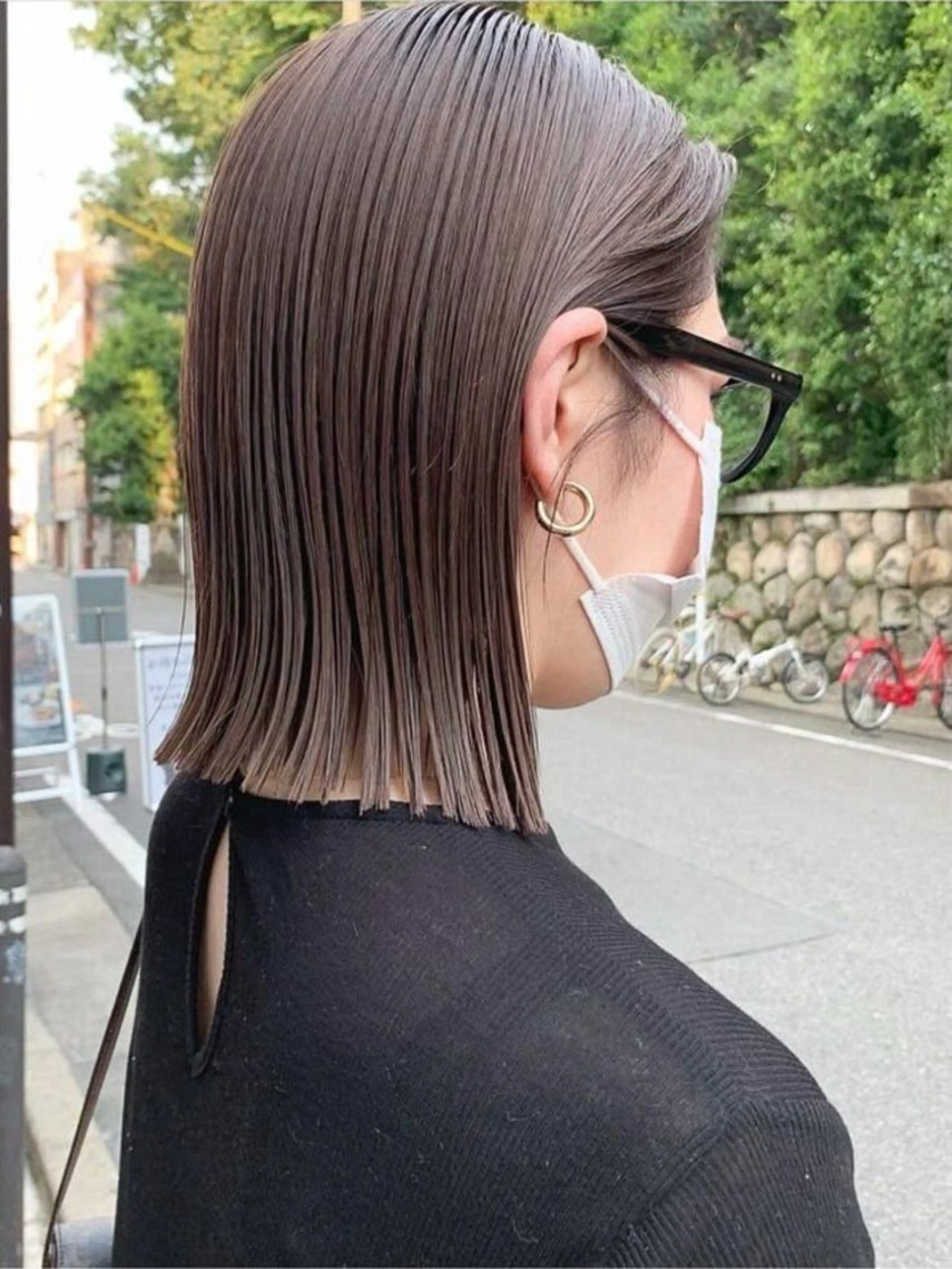 ミディアム レイヤー小顔ショート 吉田ジョウのヘアスタイル