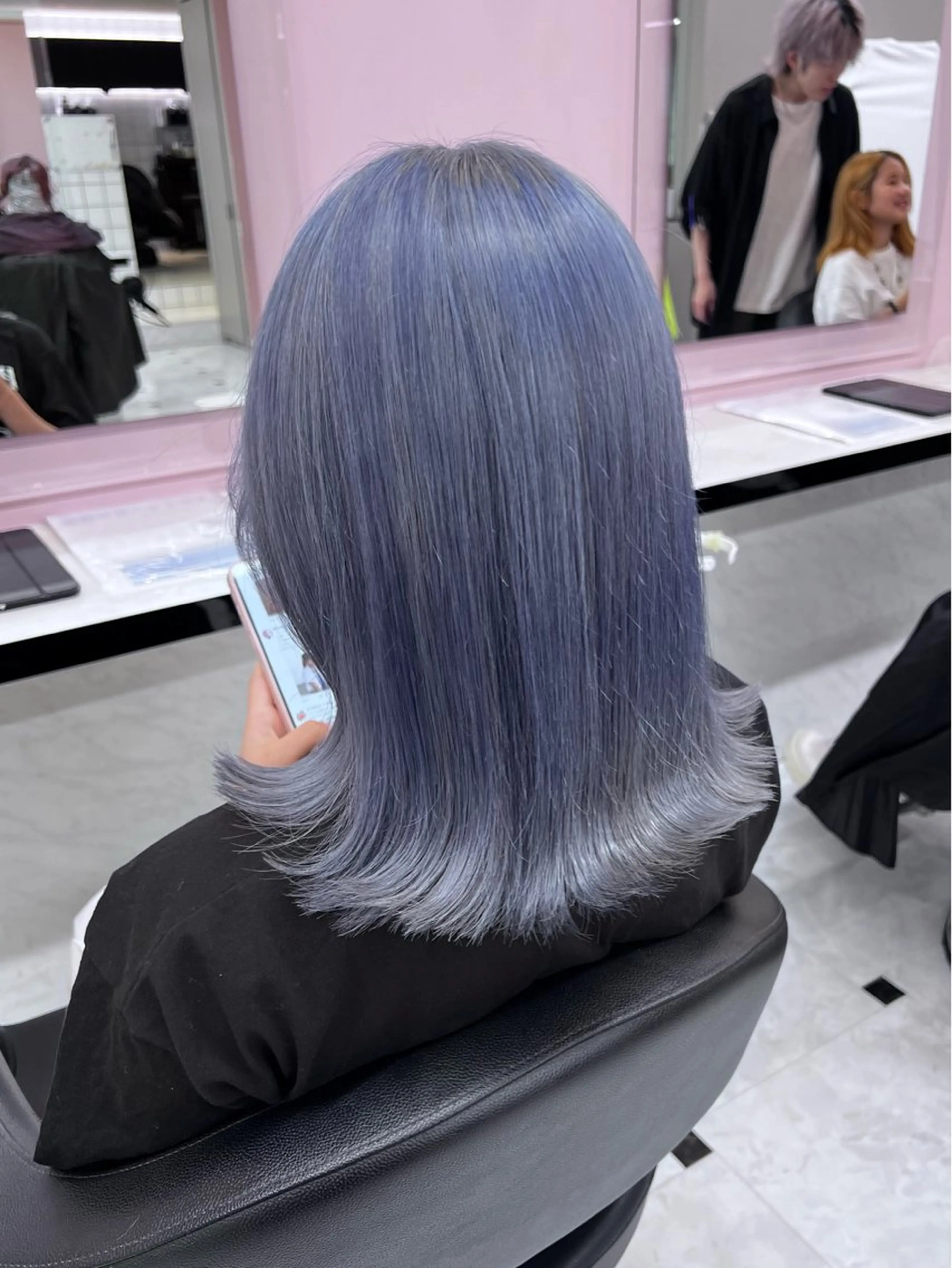 セミロング カラー ヘアアレンジ ブルーカラー 透明感カラー ヘアカラー トリートメント ヘッドスパ ヘアセット 🥀レイヤー×ハイト ーントレンドヘア🥀のヘアスタイル