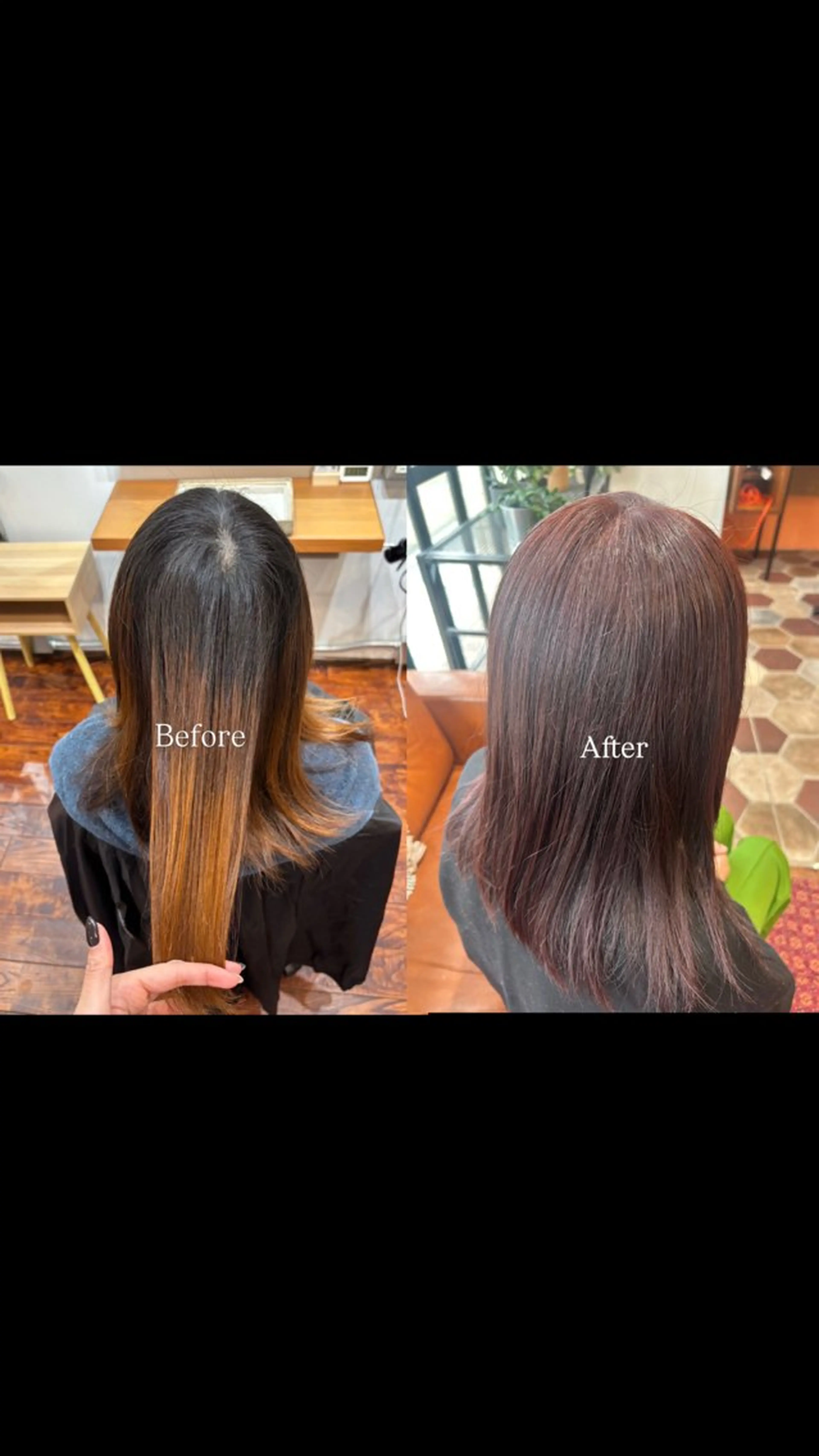 セミロング カラー ヘアカラー 佐藤 光華のヘアスタイル