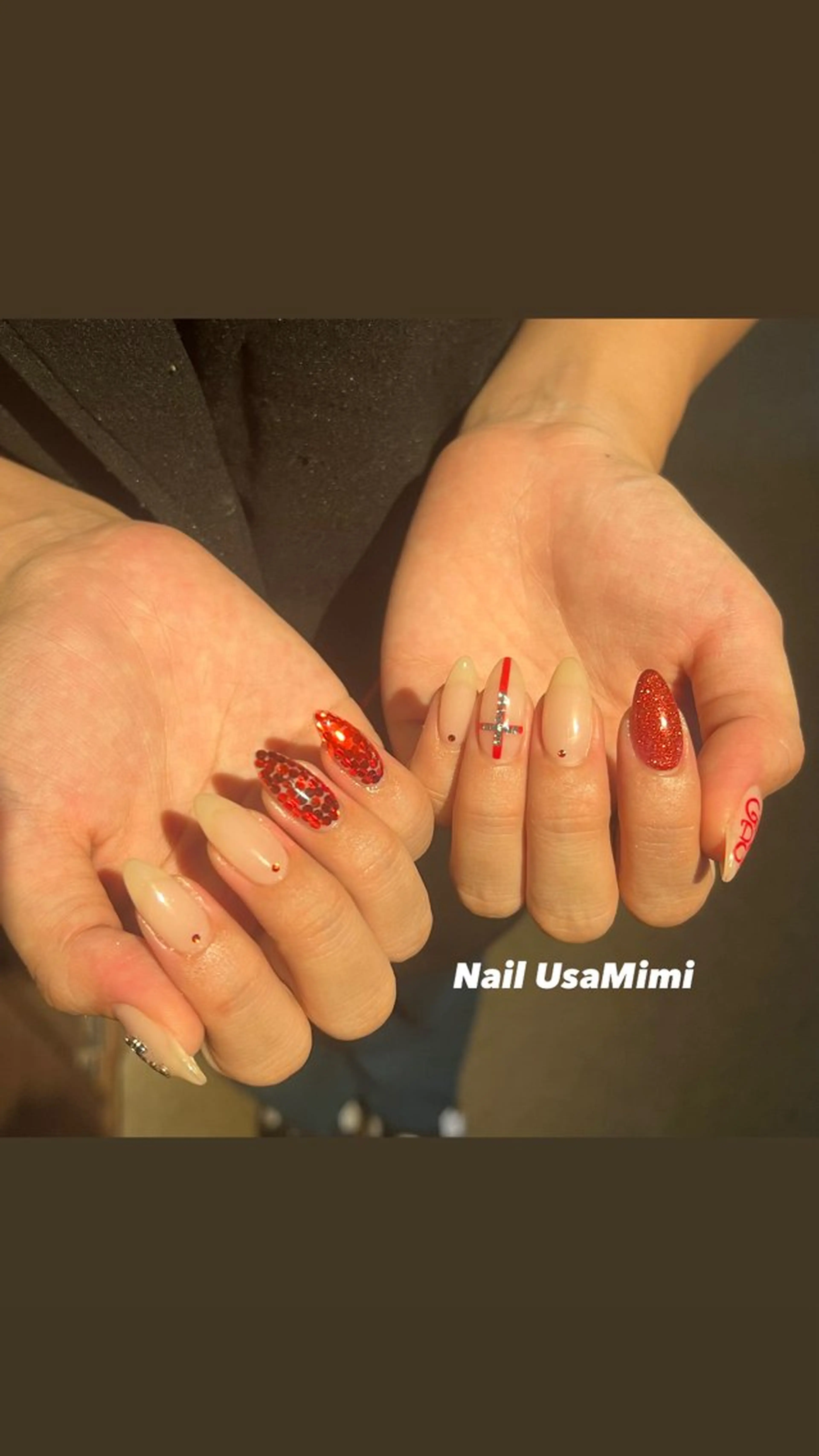 ネイル ジェルネイル マグネットネイル 持ち込み ワンカラーネイル パラジェル ハンドネイル 本町NailUsa Mimi RIKOのネイルデザイン