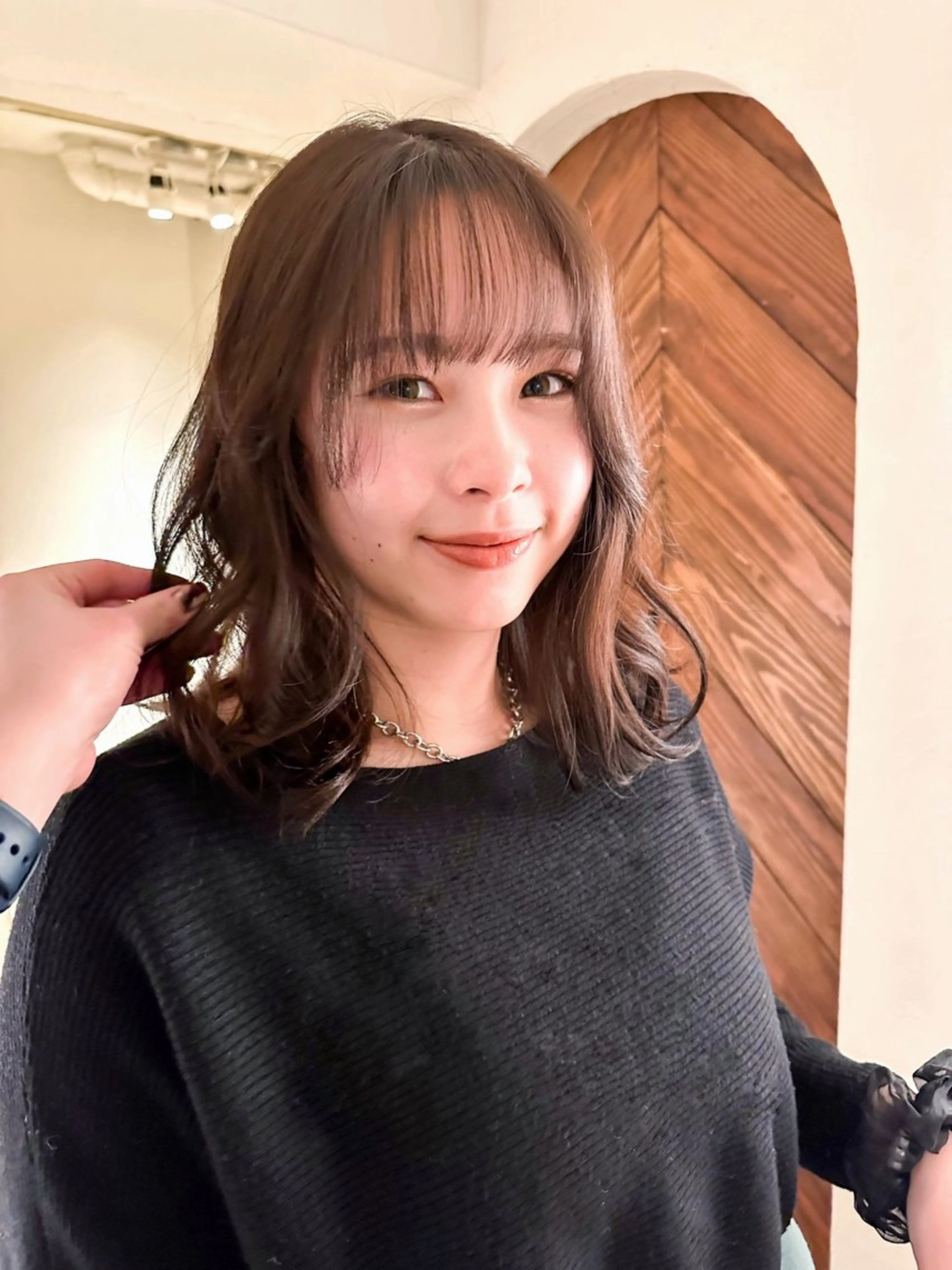 セミロング カラー ヘアアレンジ カット ヘアカラー トリートメント 🤎ono/ 切りっぱなしボブ🤎のヘアスタイル