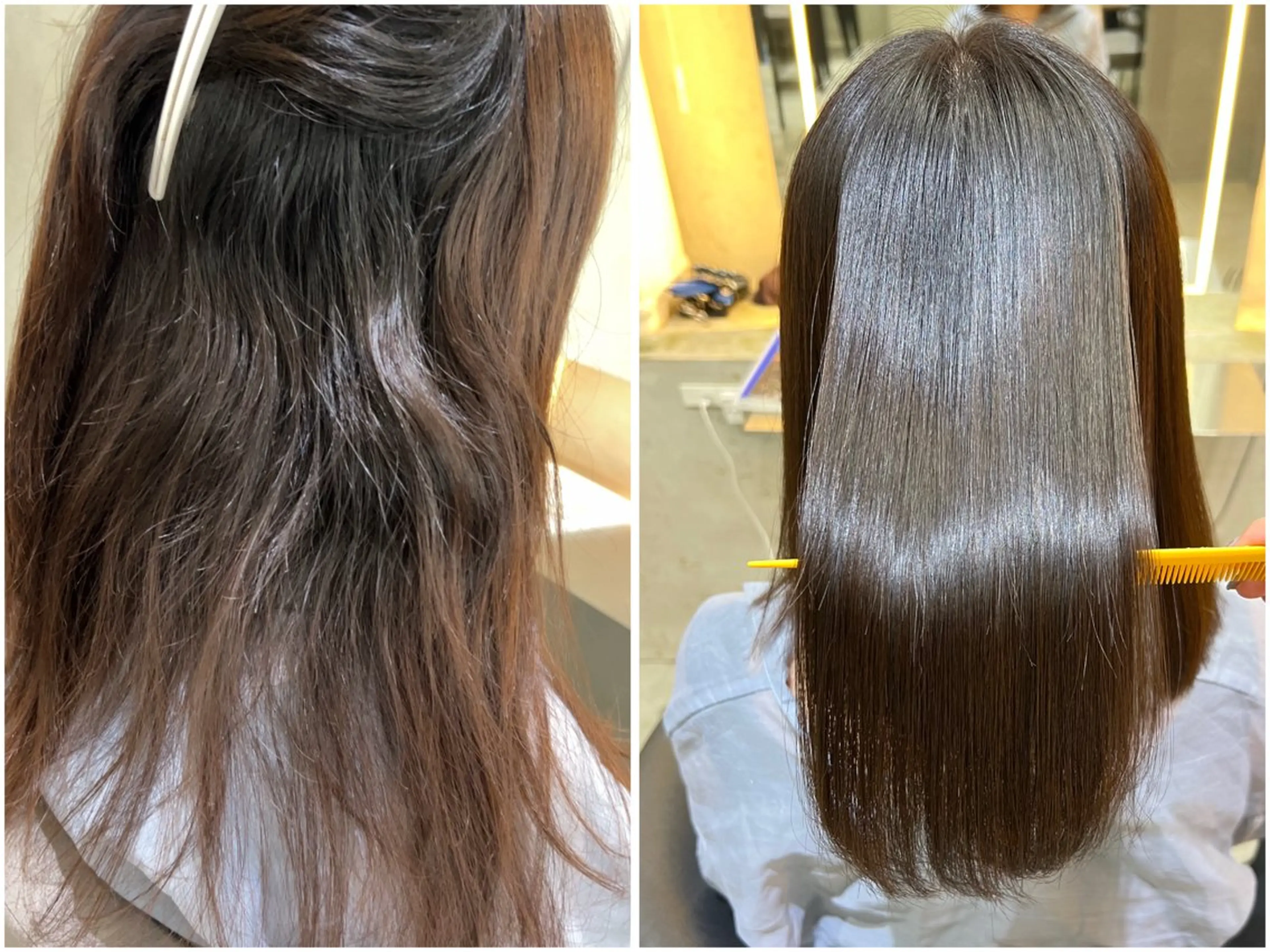 セミロング カット ヘアカラー 縮毛矯正 トリートメント 髪質改善/ボブ/ ハイトーン❣️yuiのヘアスタイル