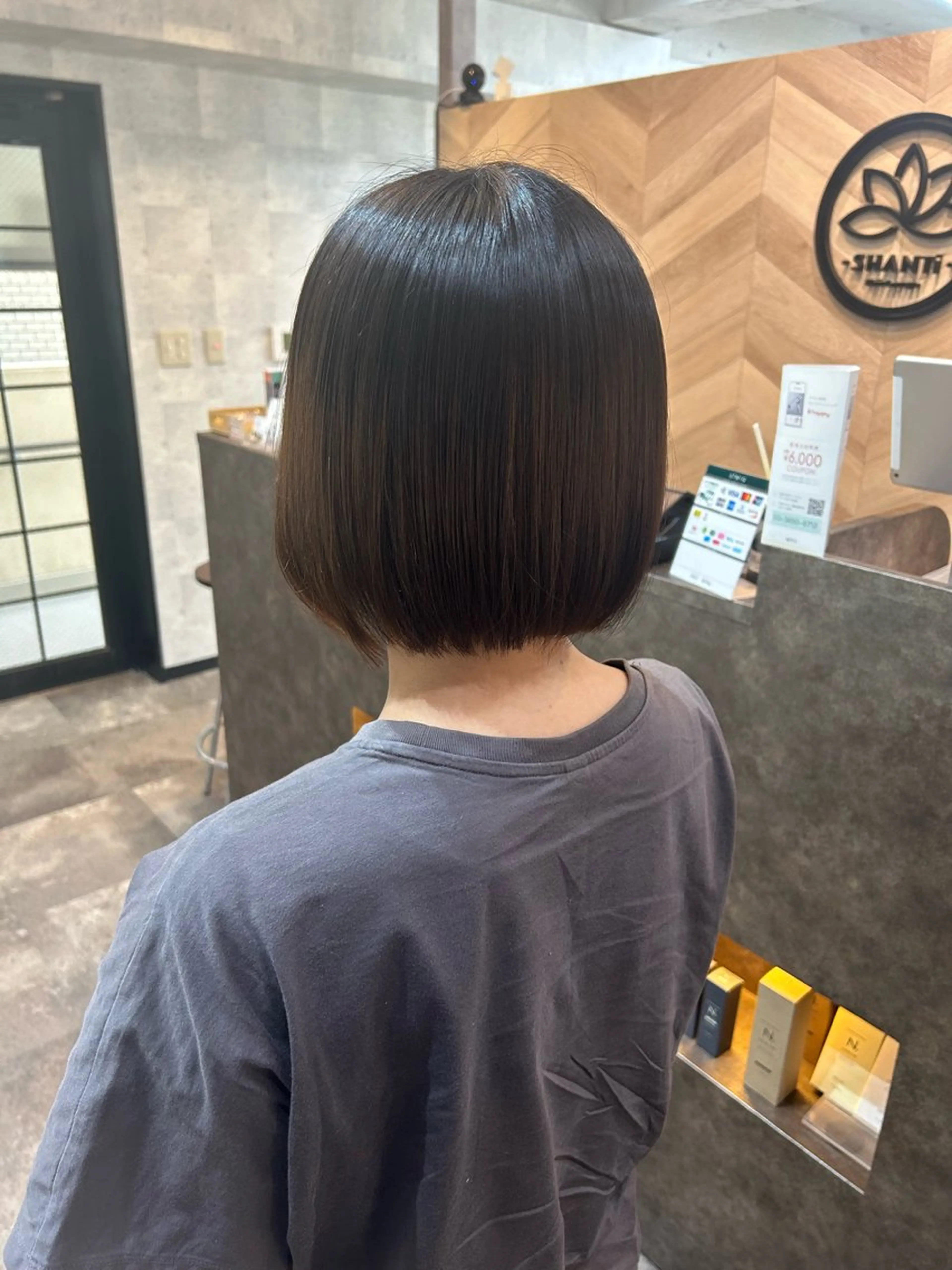 ショート ボブ 髪質改善 縮毛矯正 カット 縮毛矯正 トリートメント SHANTi 飯塚 ヘアセット/髪質改善のヘアスタイル