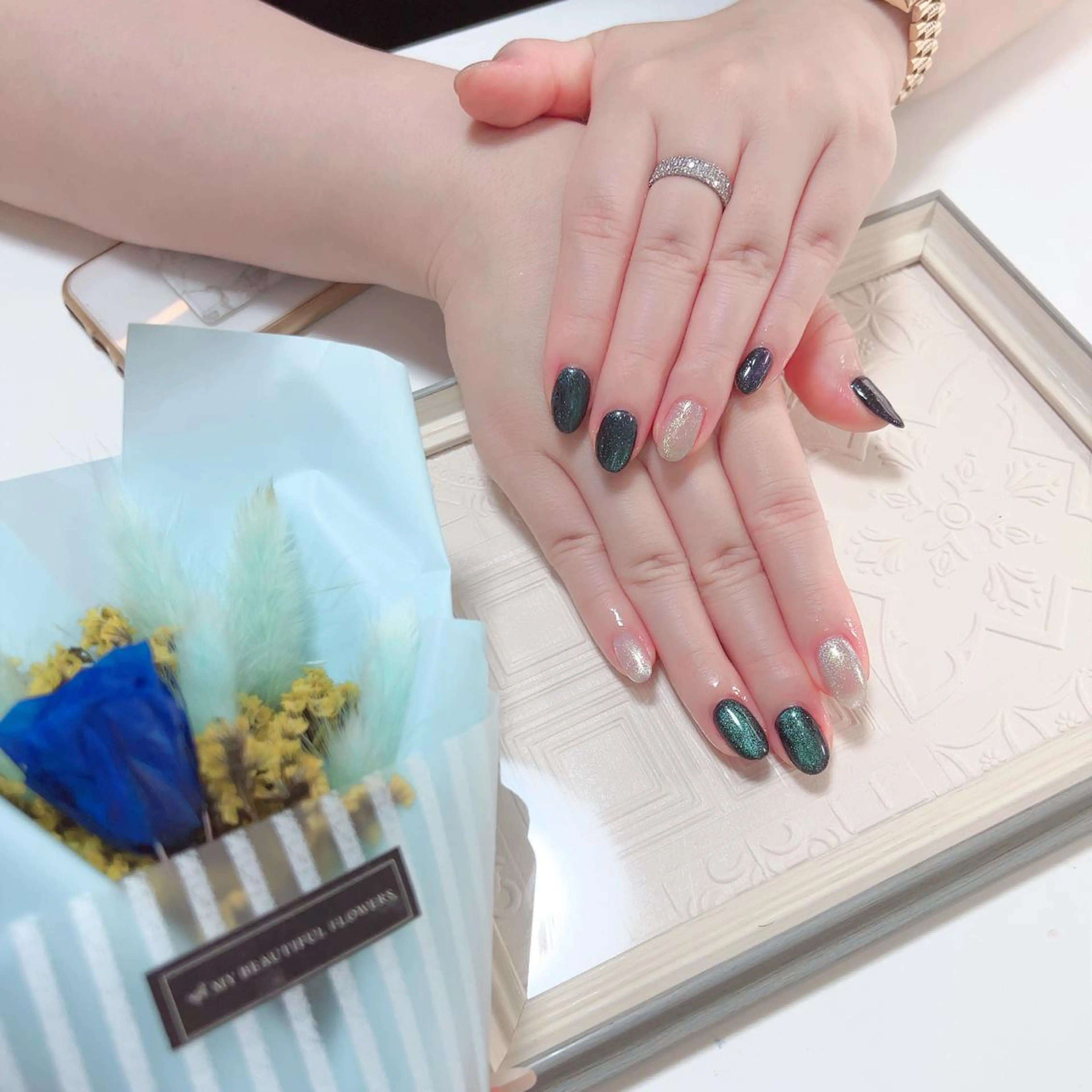 ネイル ハンドネイル M🌷nail 長さだし専門店のネイルデザイン