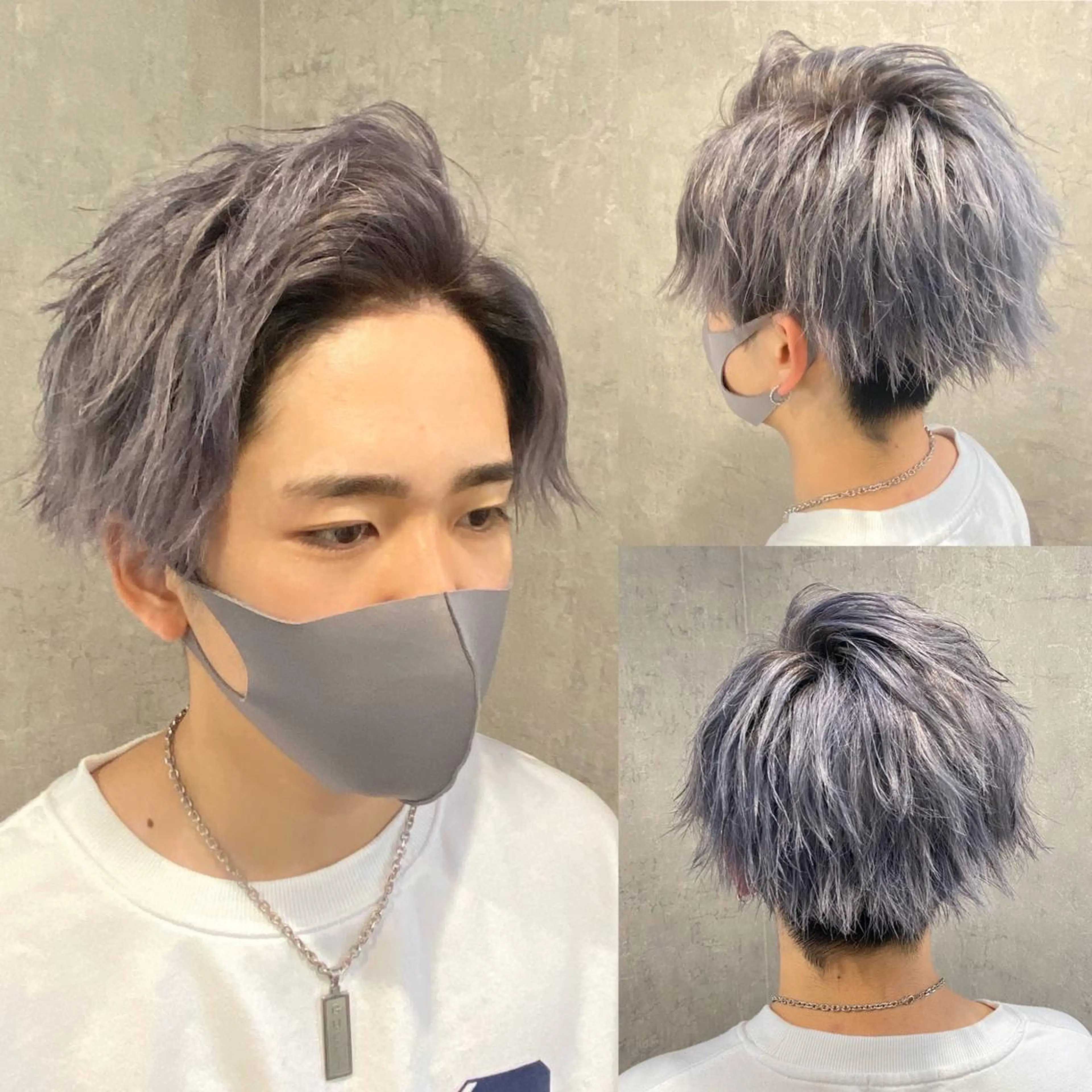 メンズ ヘアカラー トリートメント R/🤎 パーマ＆ブリーチ🔥のヘアスタイル