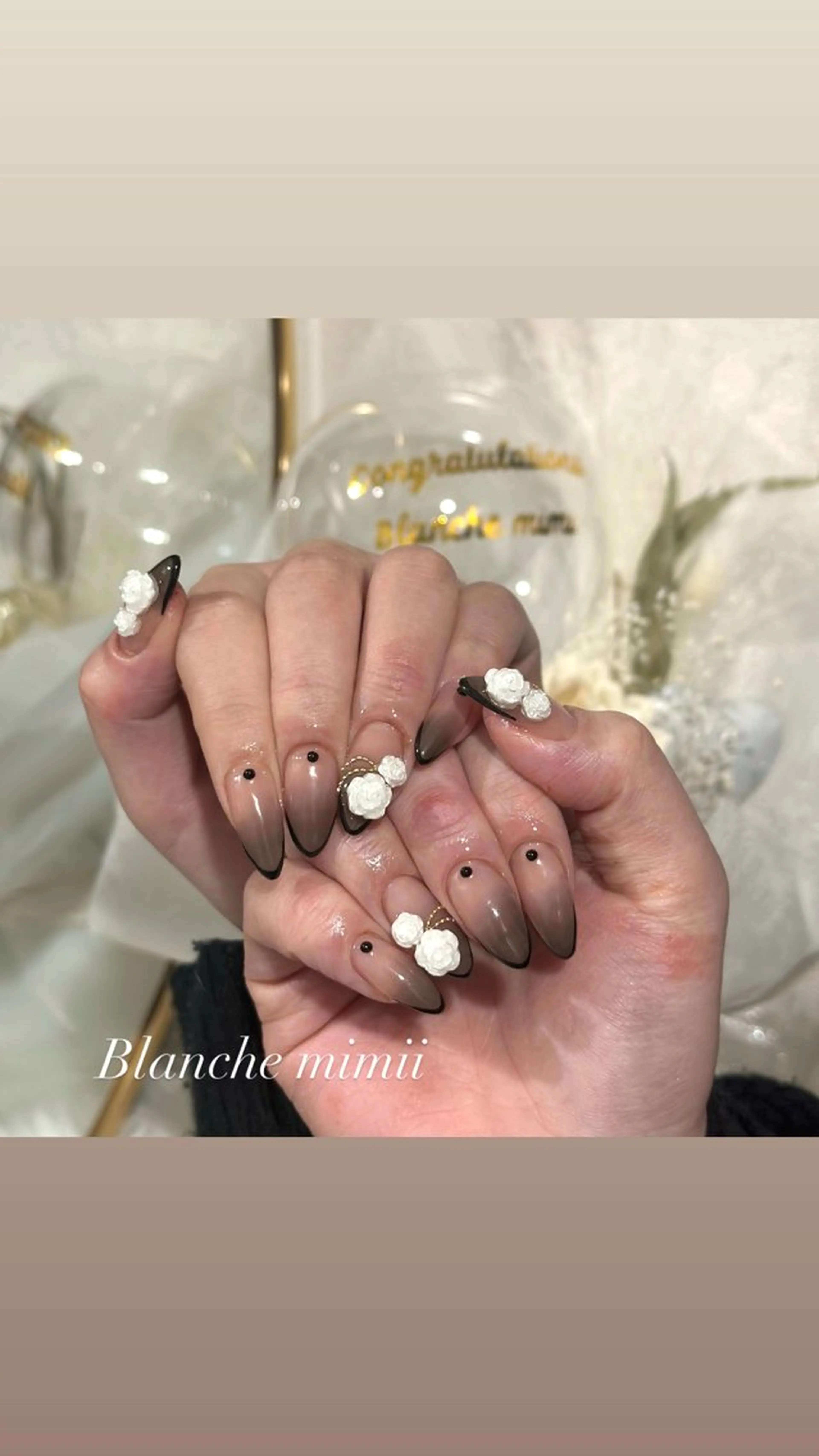 ネイル ガーリー グラデーション 卒業式 韓国ネイル ワンホンネイル Blanche　mimii所属・Blanche Ayaのネイルデザイン