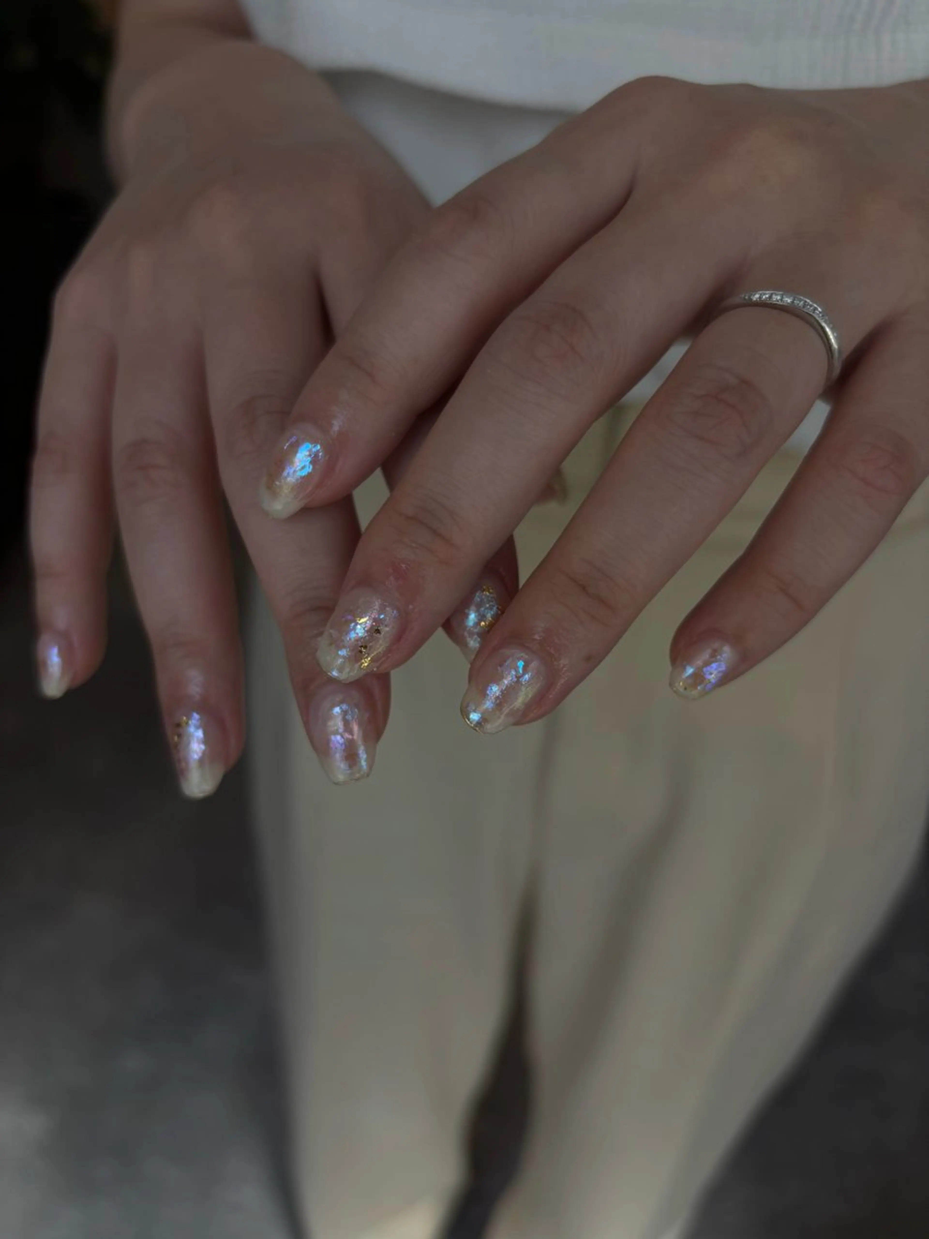 ネイル キラキラネイル ニュアンスネイル ハンドネイル 【新宿三丁目】 もえNoël🎨🤍のネイルデザイン