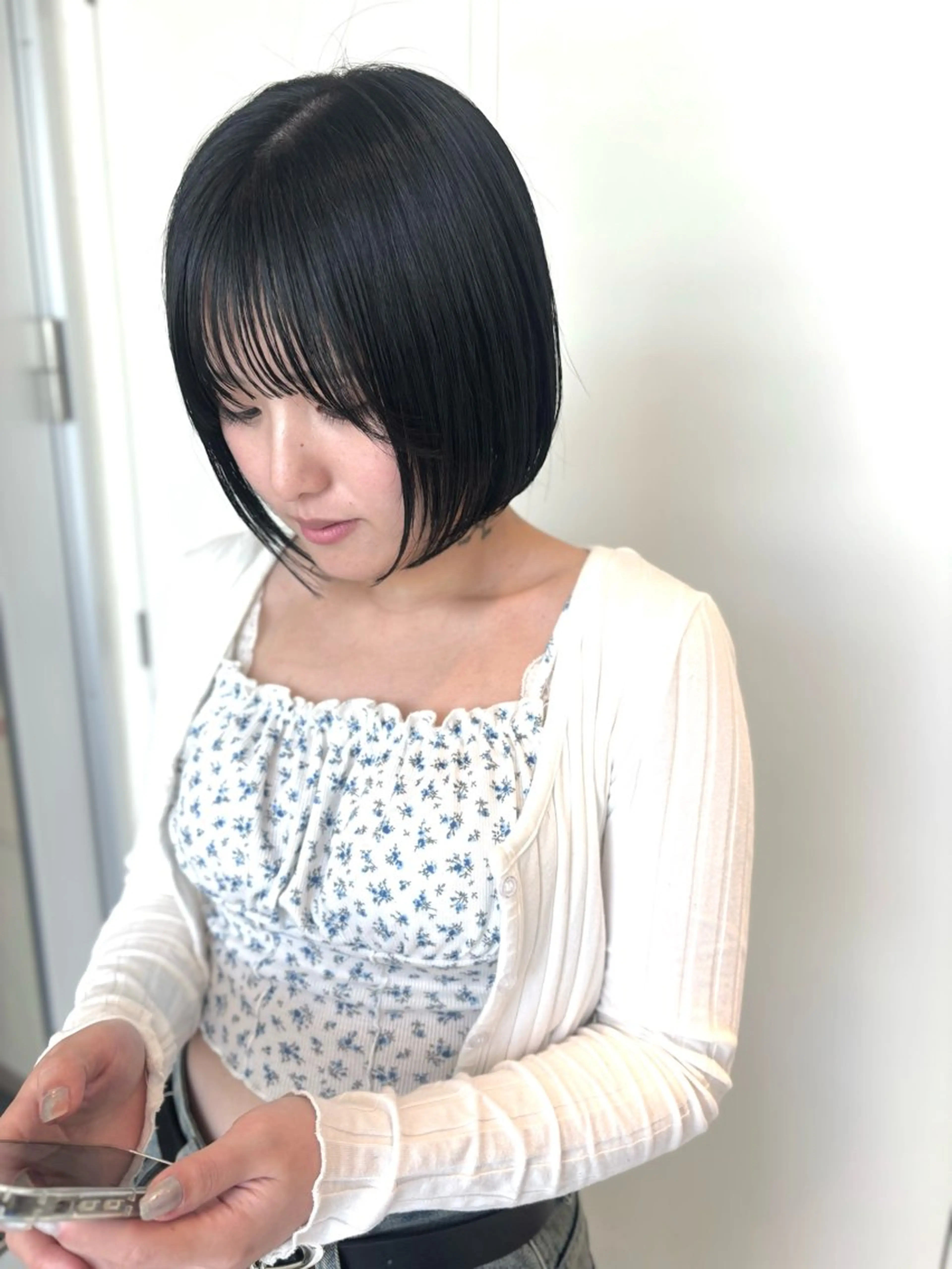 ショート カラー 切りっぱなしボブ ボブ 透明感カラー/ 寺田千雅子のヘアスタイル