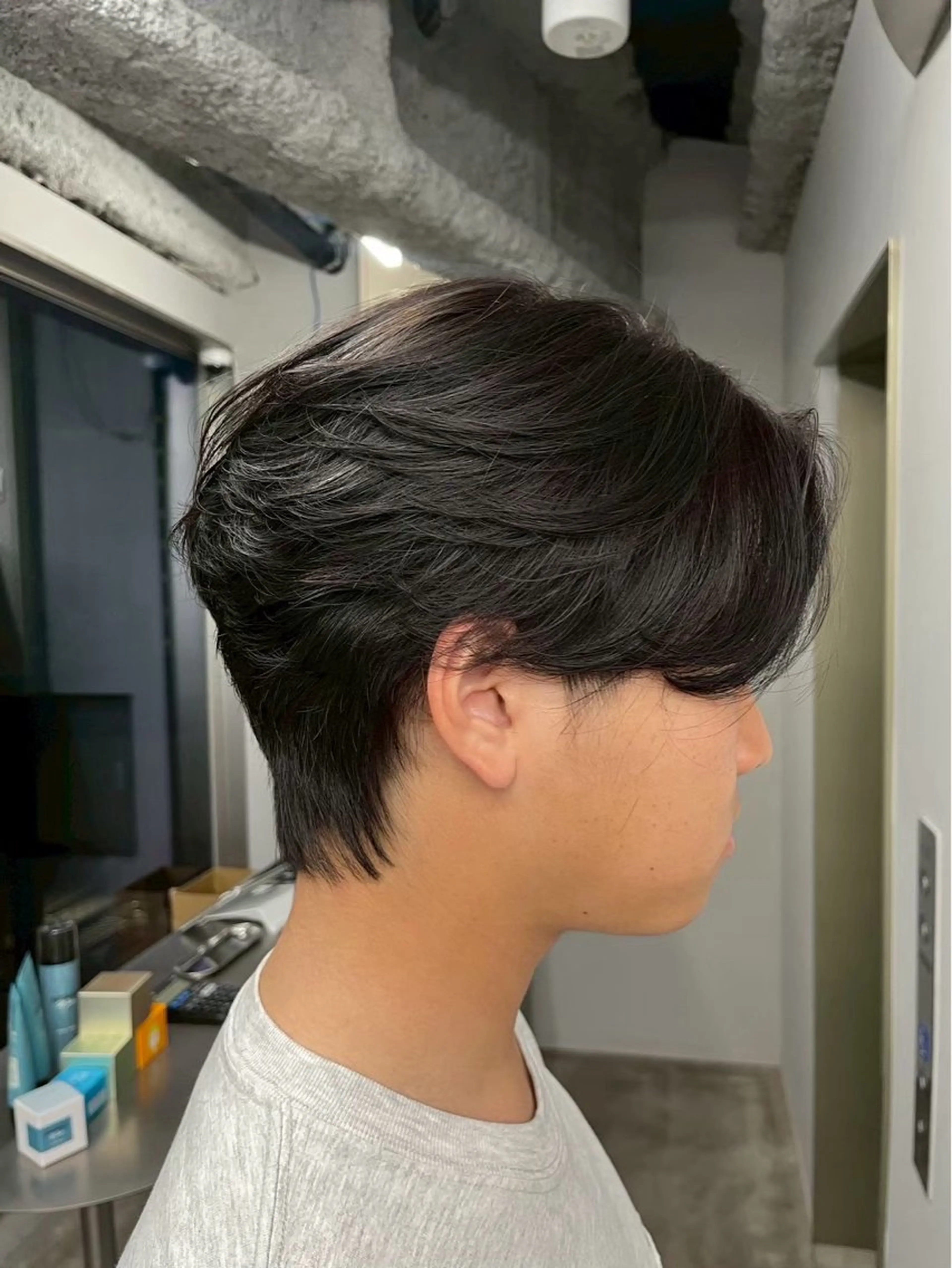 ショート パーマ メンズ カット パーマ ニュアンスパーマ/ ウルフ/ときなのヘアスタイル