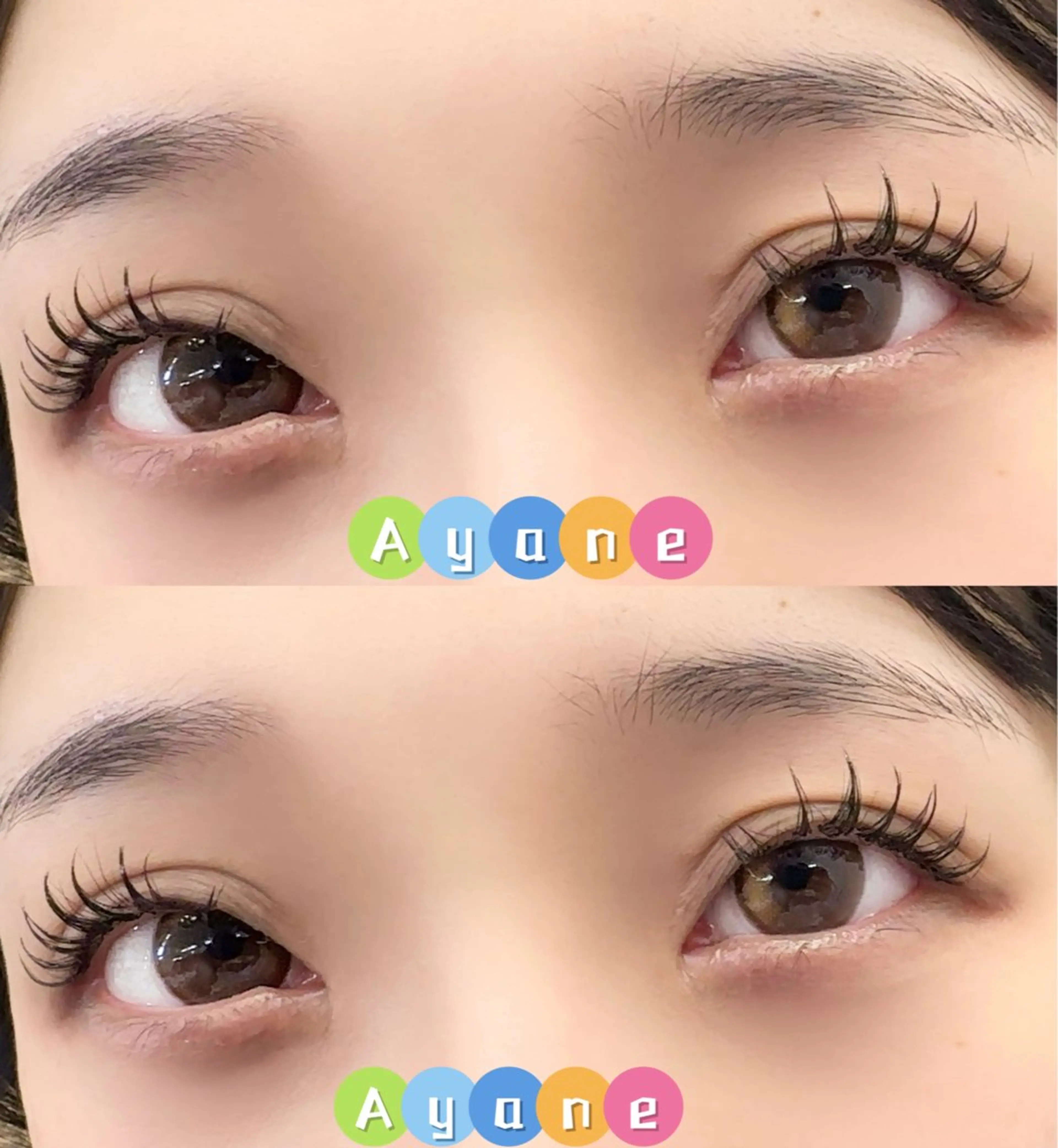 マツエク・マツパ 付け放題 バインドロック 束感まつ毛 フラットラッシュ 韓国風マツエク ACIEL EYELASH SALON所属・あ やねのマツエク・マツパデザイン