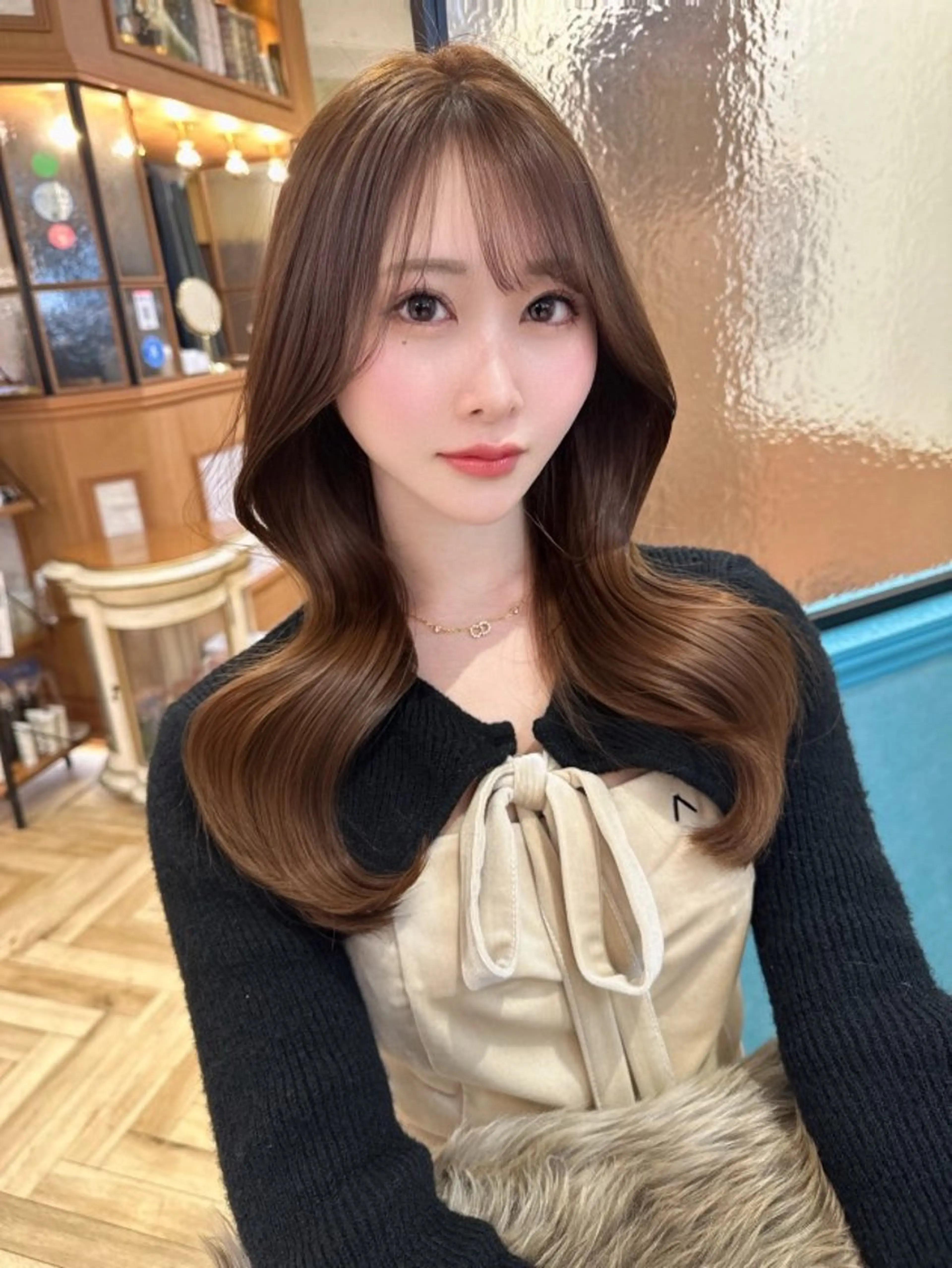 ロング カラー カット ヘアカラー トリートメント 🇰🇷韓国ヘア/ レイヤー/まさ❣️のヘアスタイル