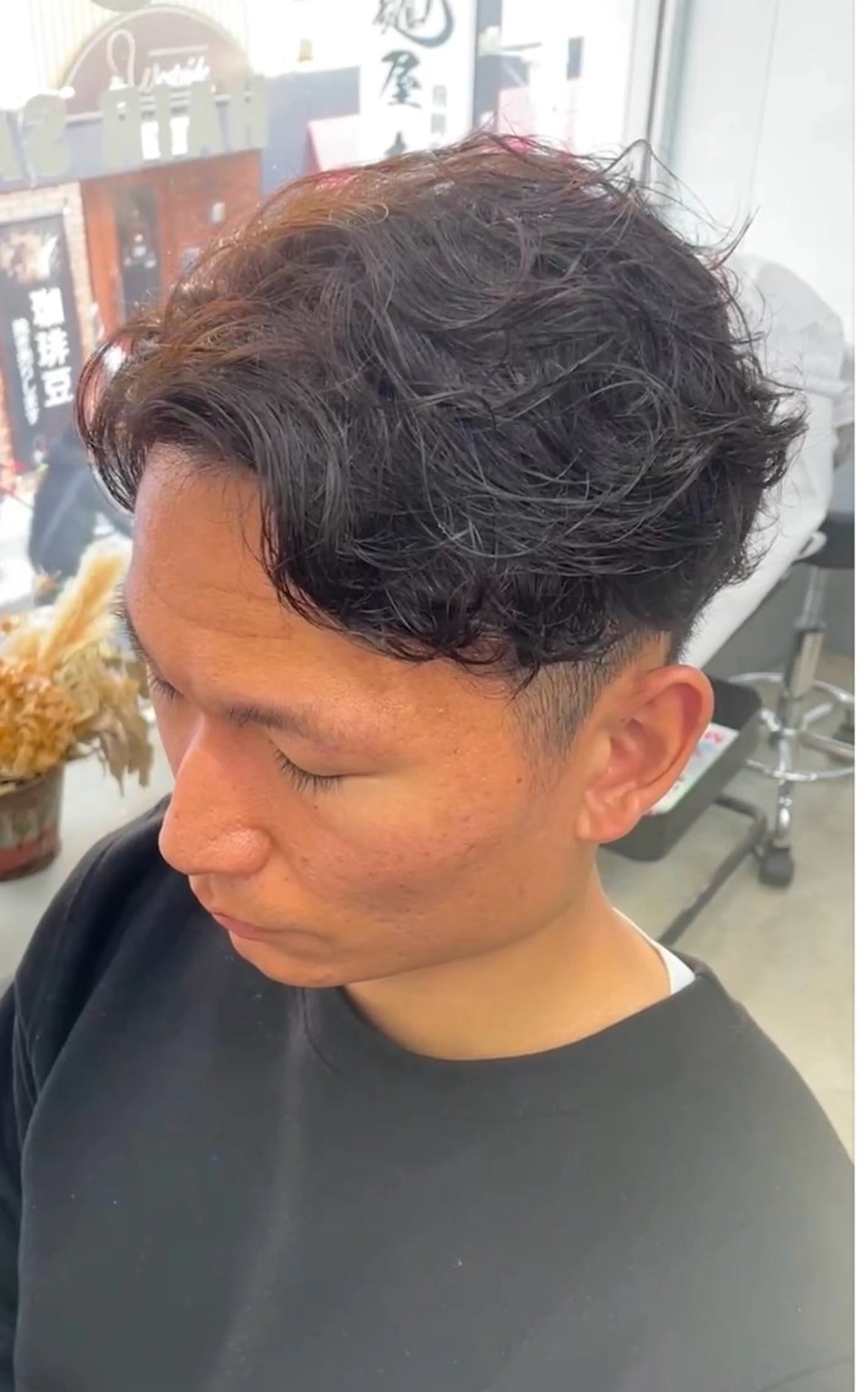 ショート パーマ メンズ カット パーマ メンズ専門サロン wokeのヘアスタイル