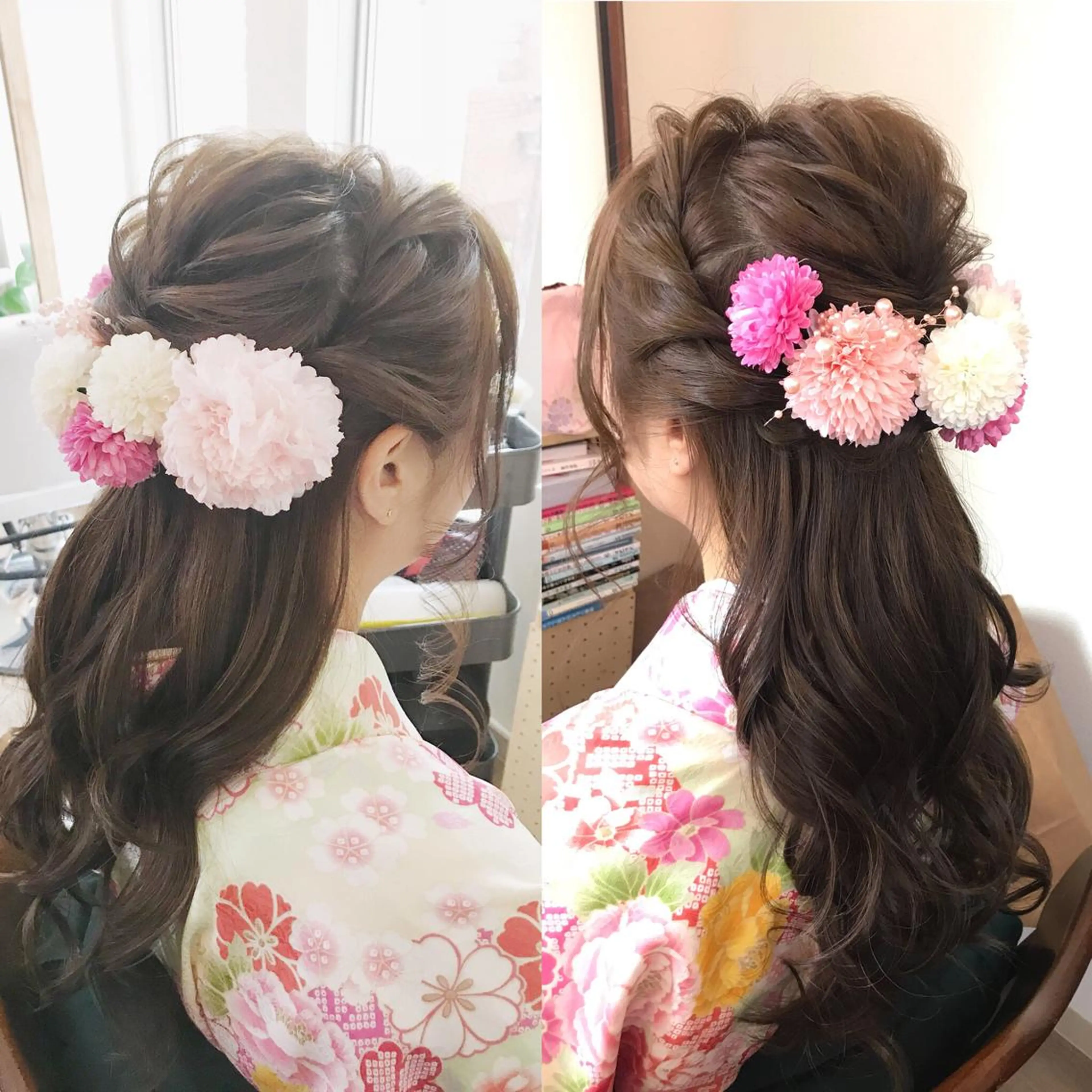 セミロング ヘアアレンジ ヘアメ/着付け 清水玲歌のヘアスタイル