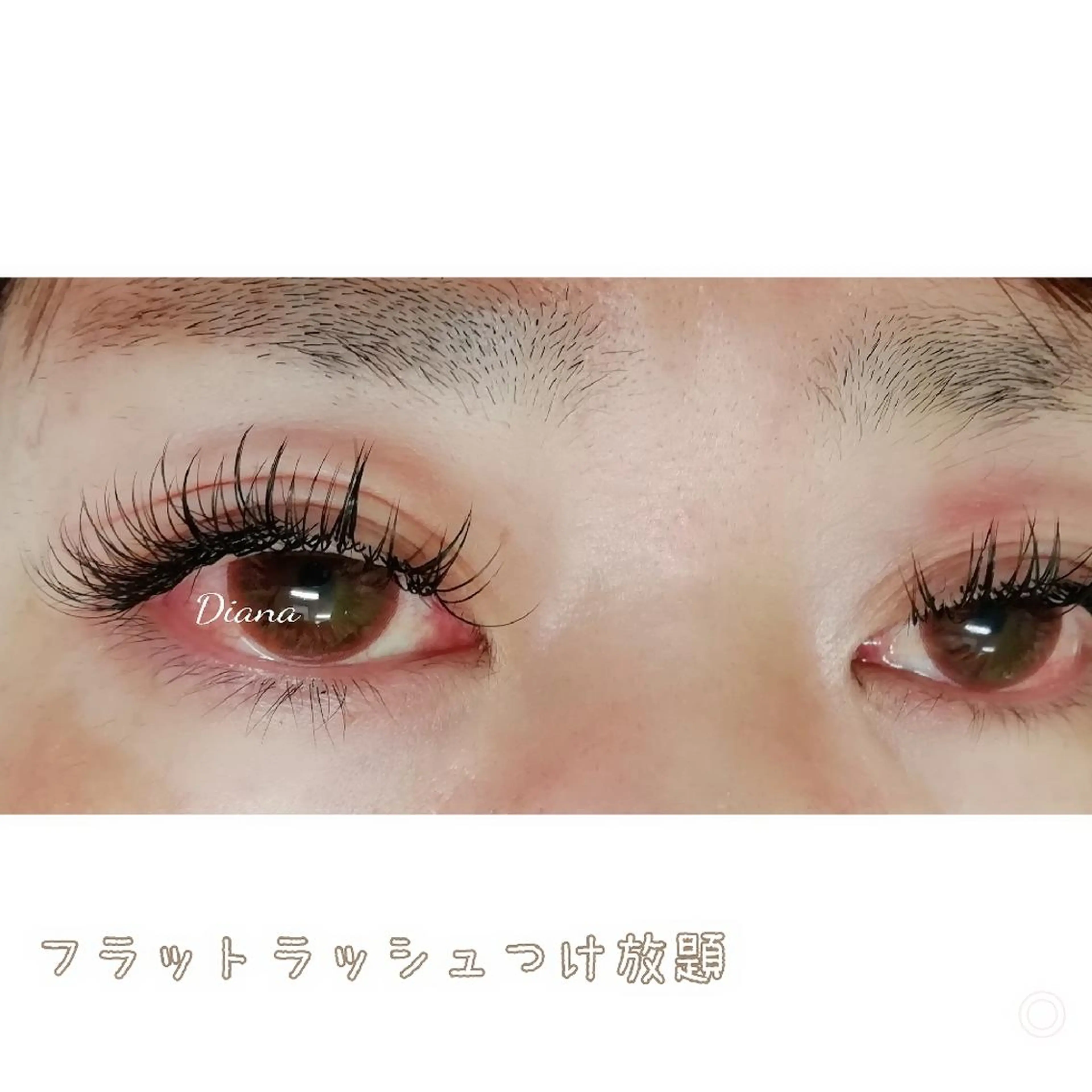 マツエク・マツパ 付け放題 フラットラッシュ ディアナ 水戸元吉田店　青柳のマツエク・マツパデザイン