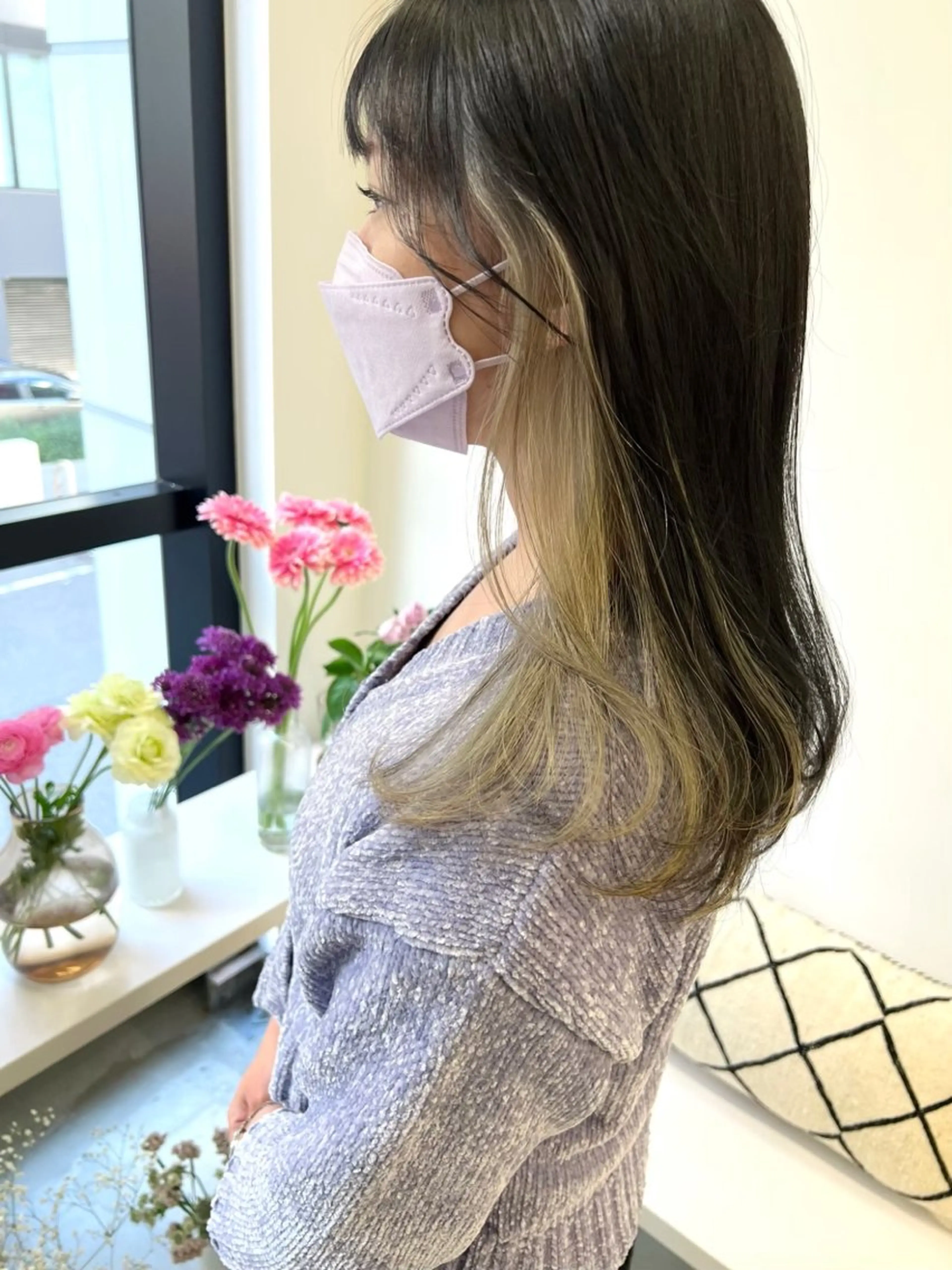 ミディアム カラー 🌼花屋併設🌼 木下奈々望のヘアスタイル