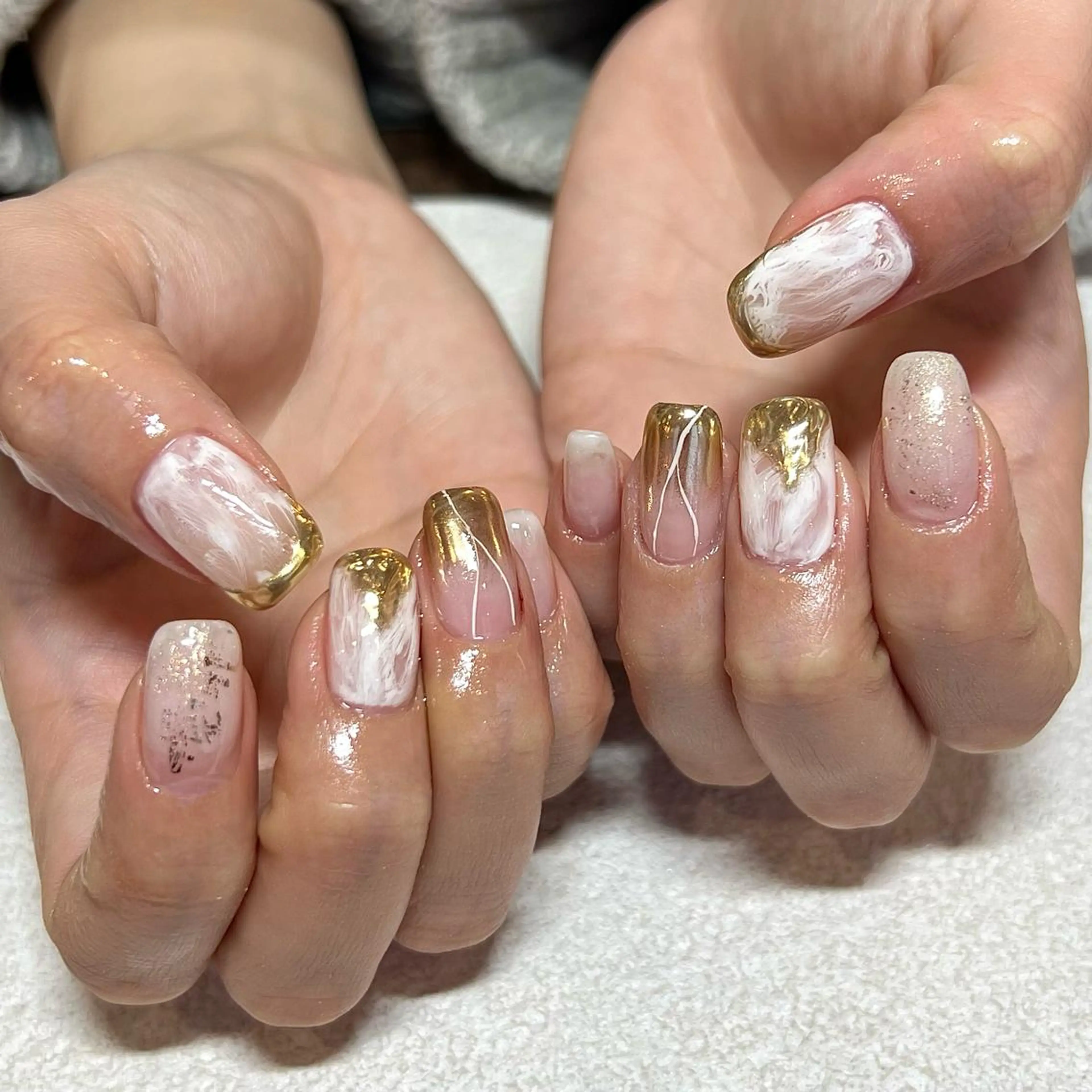 ネイル ジェルネイル ニュアンスネイル パラジェル Cleo中目黒店 Hinahoのネイルデザイン