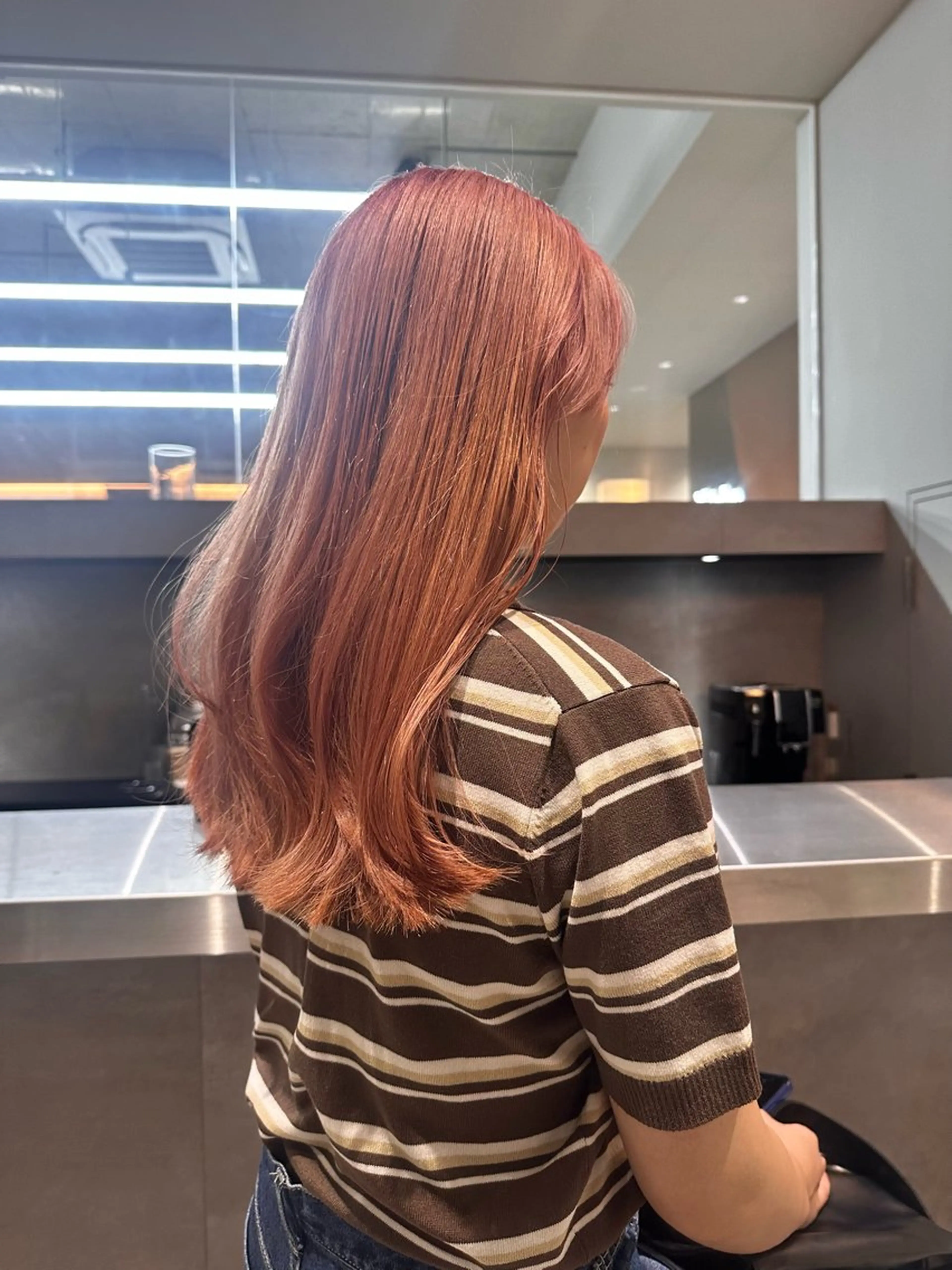 ロング カラー ピンクカラー ヘアカラー 大塚 夏生のヘアスタイル