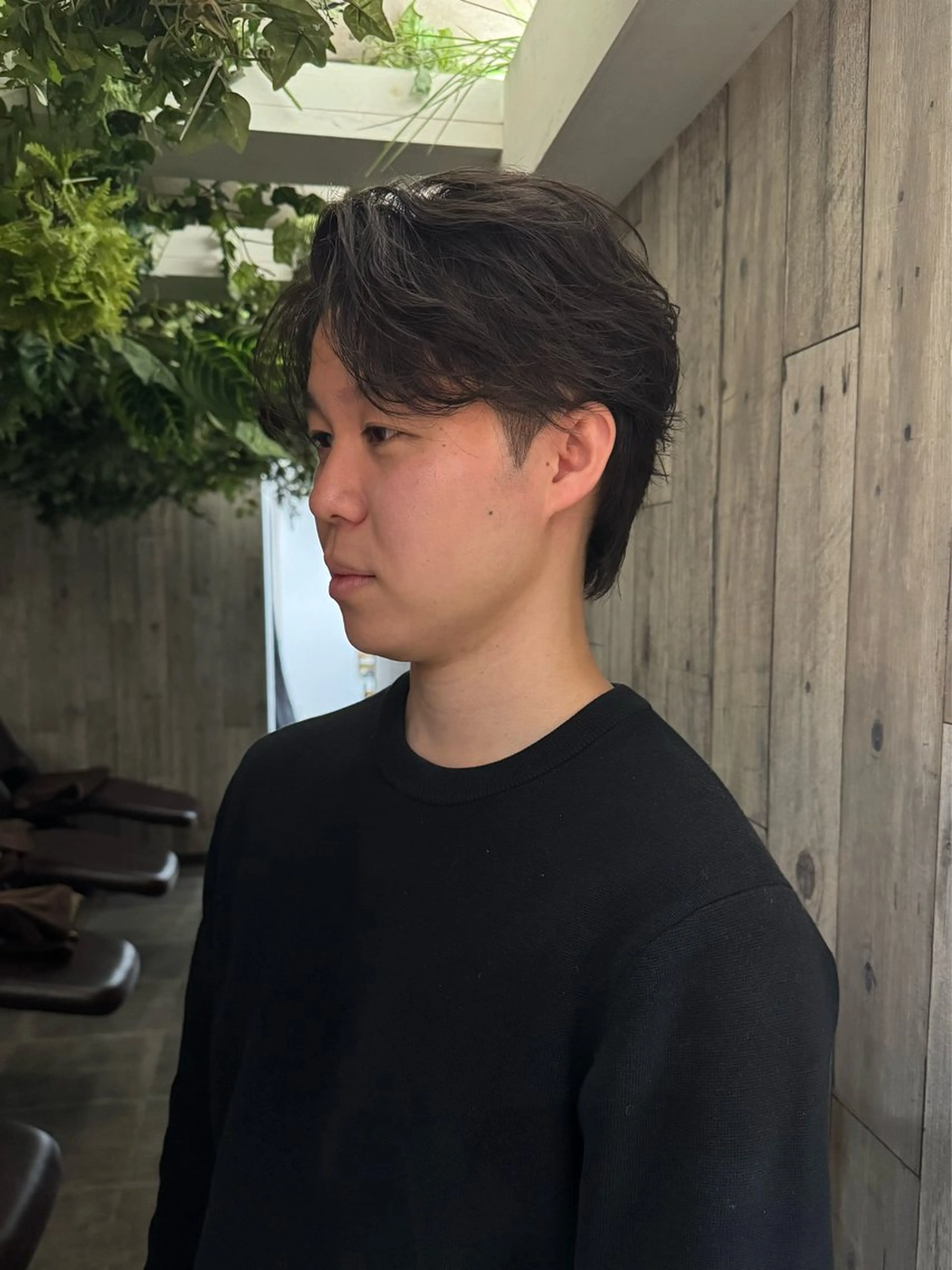 パーマ メンズ フェザーパーマ メンズパーマ カット パーマ REBECCA 宮崎伊玖のヘアスタイル