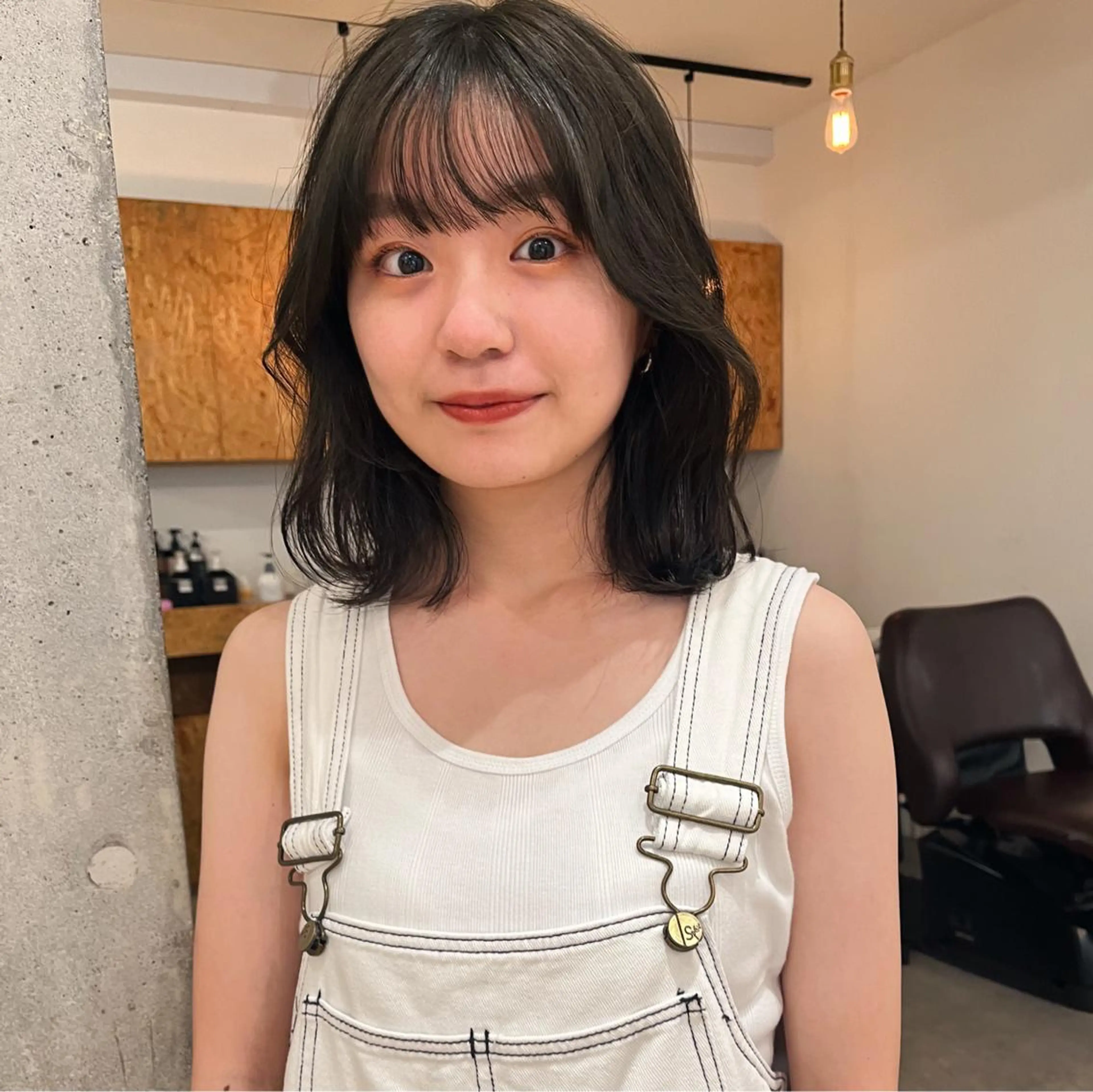 ミディアム カラー 暖色/パーマ 🌼クニトウメイのヘアスタイル