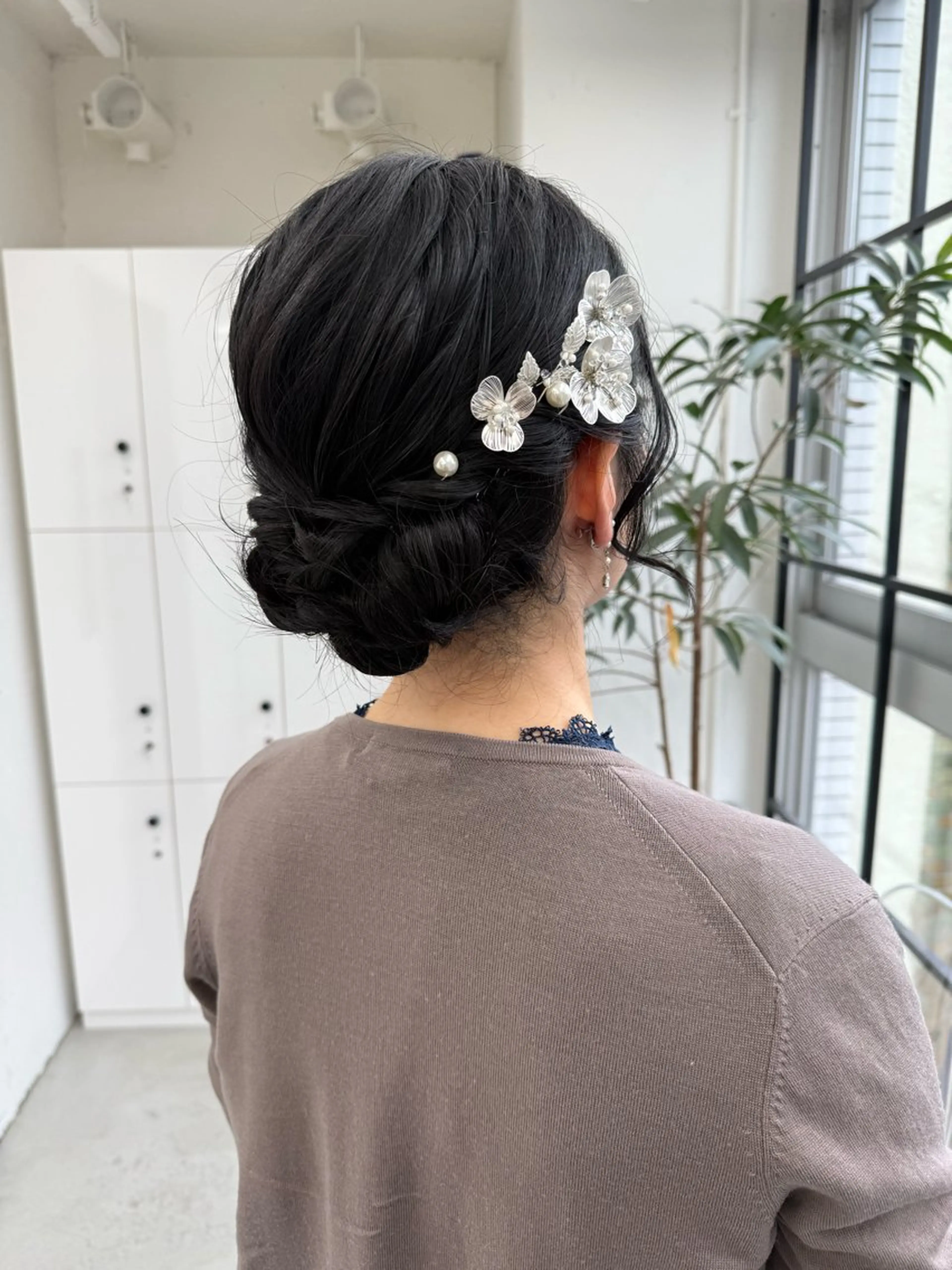 ヘアアレンジ ローシニヨン メンズ特化美容師/栄 /本間さつきのヘアスタイル