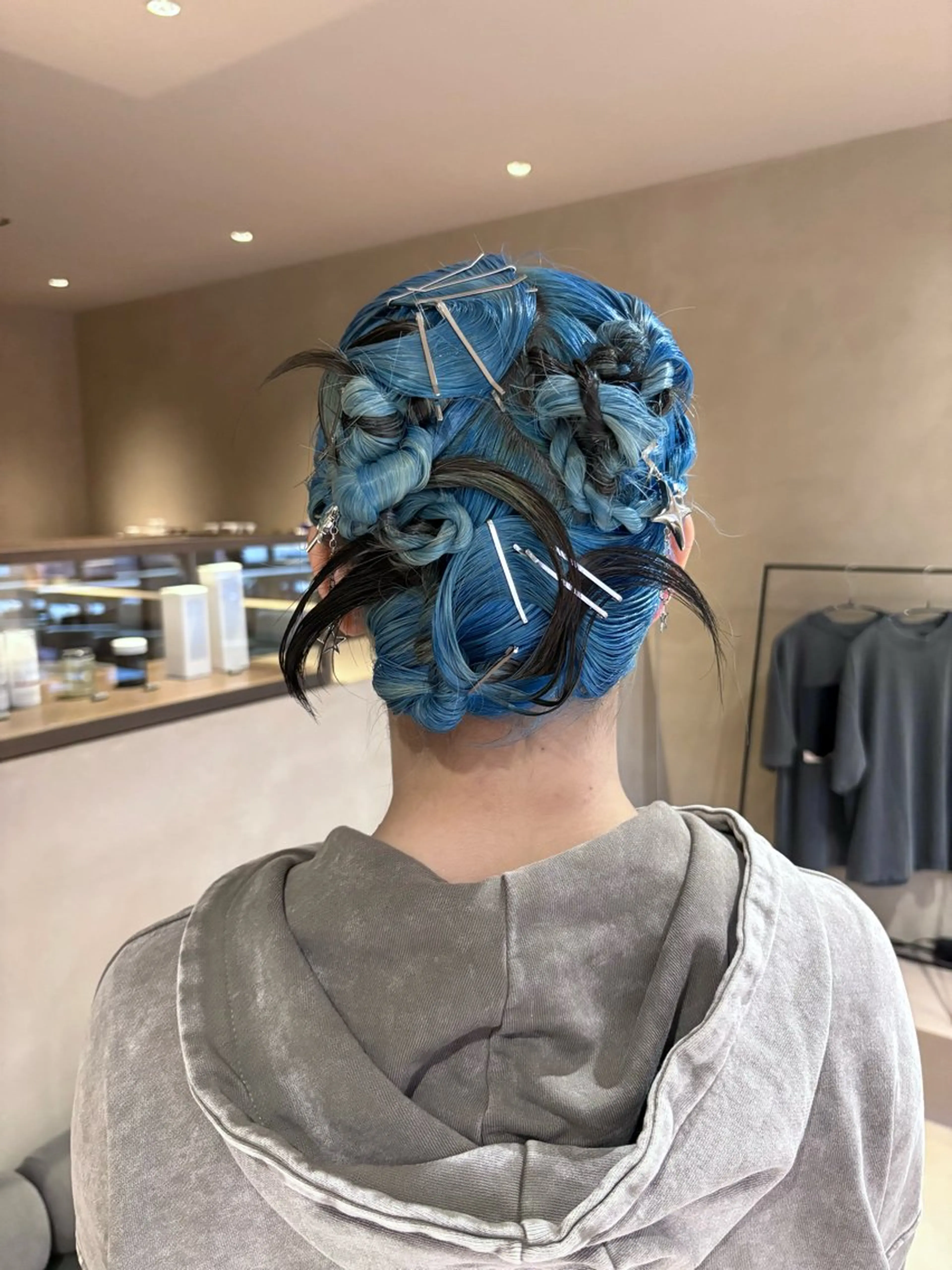 ヘアアレンジ ヘアセット ボブ/タイトアレンジ 個性派結婚式アレンジのヘアスタイル