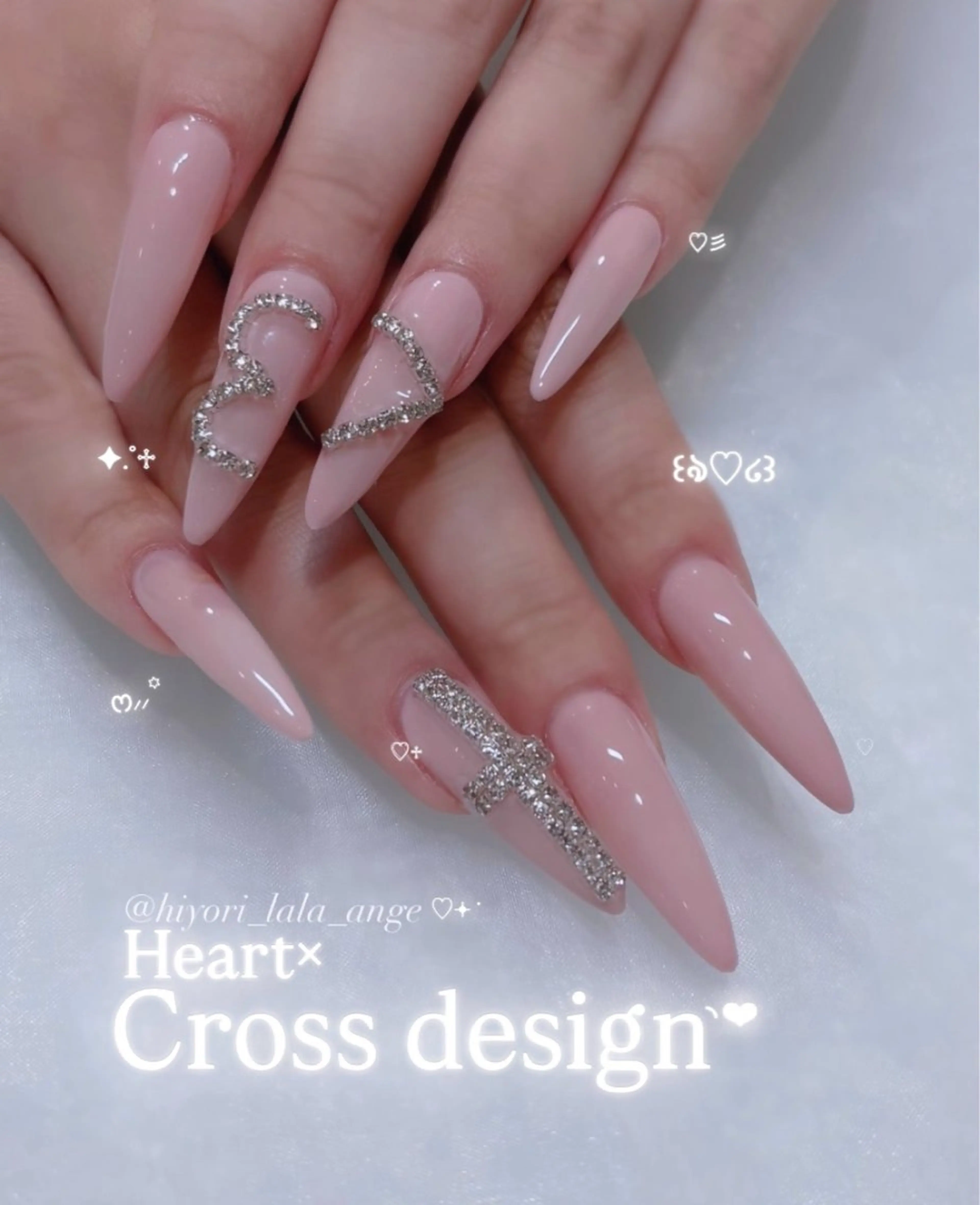 ネイル アートネイル ハート ハンドネイル 🩷Hiyori 栄駅/韓国ワンホンのネイルデザイン