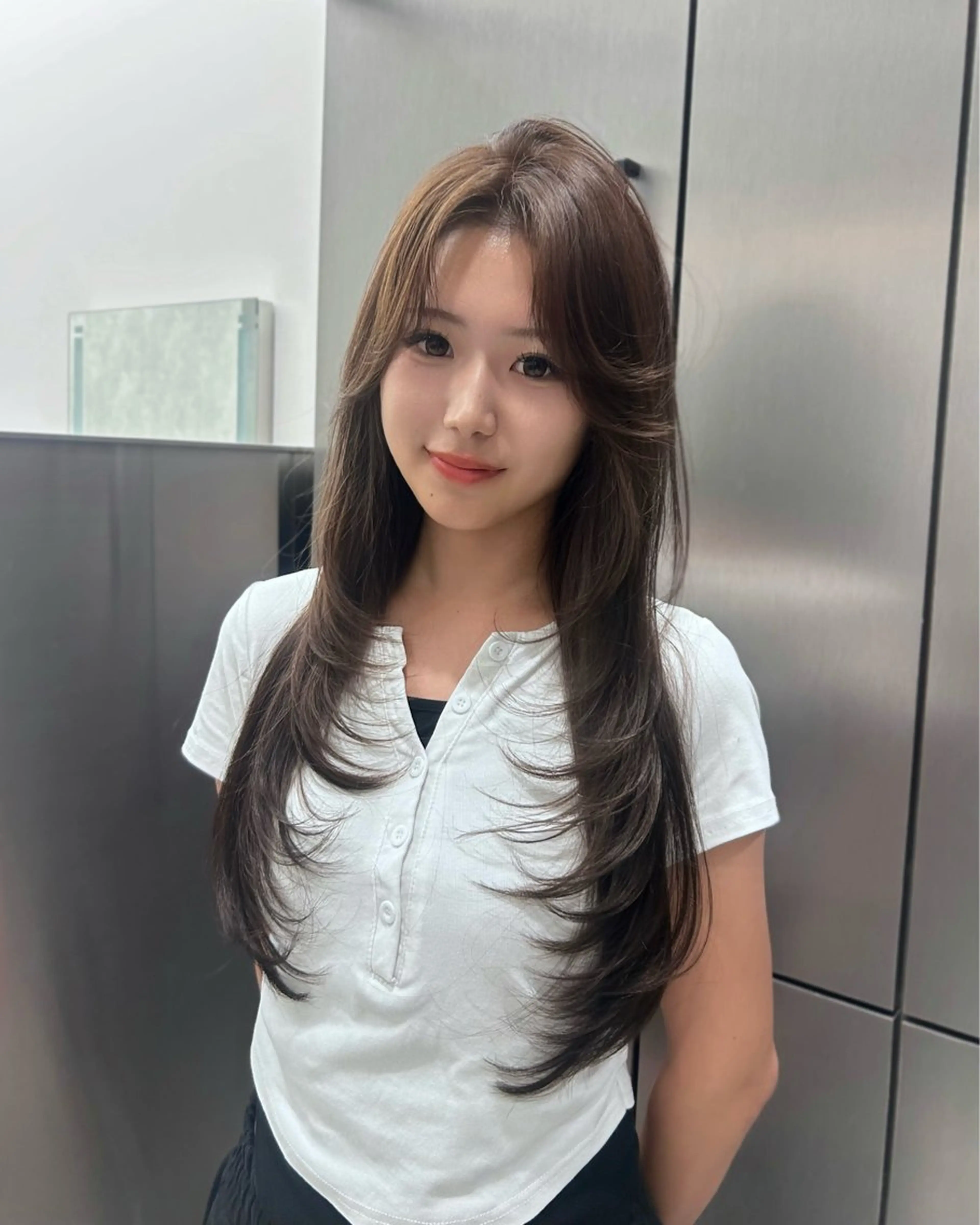 ロング レイヤーカット カット ヘアカラー トリートメント 大人レイヤー/艶美髪 🇺🇸TOMONAのヘアスタイル