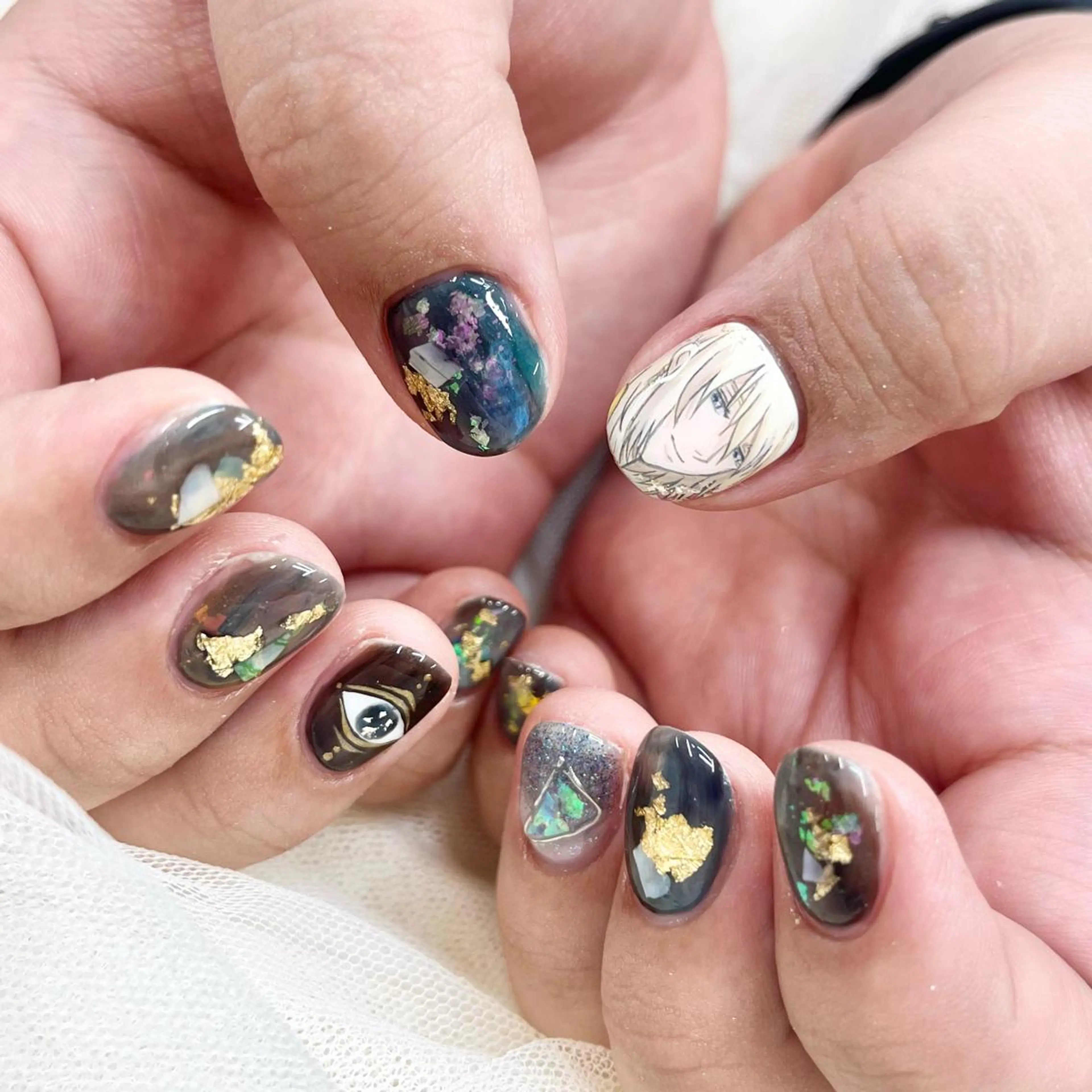 ショート ネイル ハンドネイル 池袋痛ネイル Nok. 渡辺のネイルデザイン