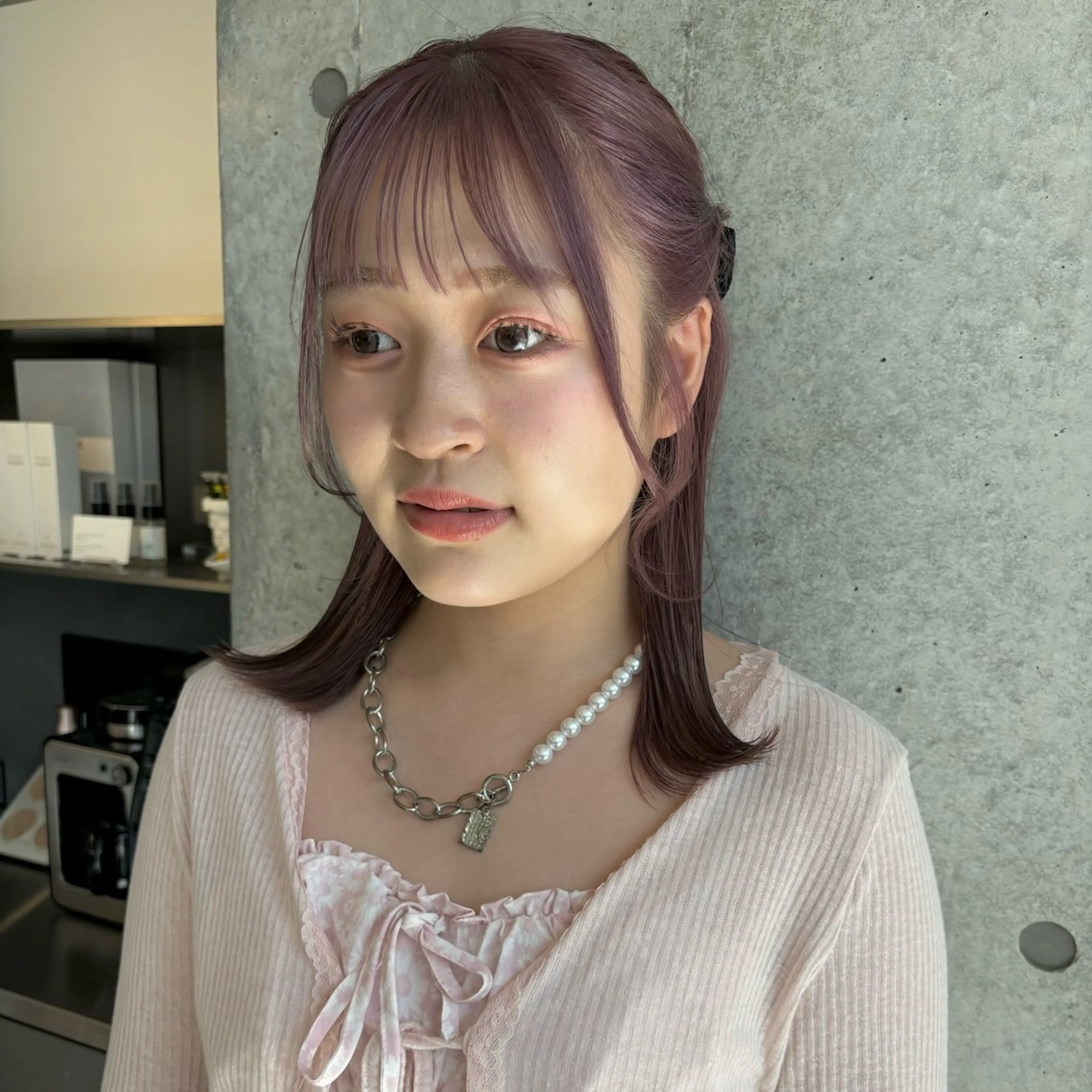 ミディアム カラー ベージュカラー ブリーチ ヘアカラー Miyu🎀レイヤー ／透明感カラー🪽のヘアスタイル