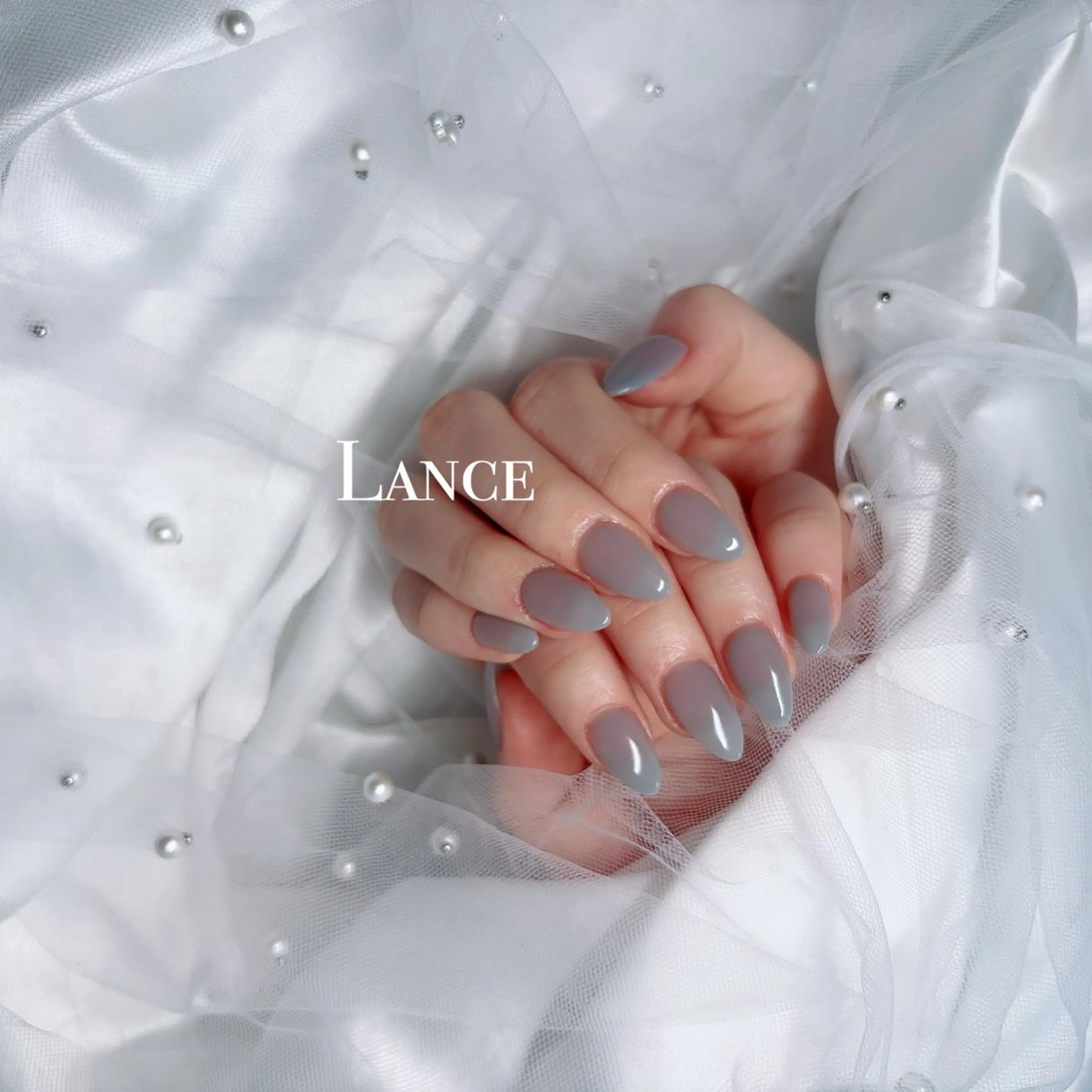 ネイル オーロラネイル キラキラネイル 韓国ネイル 春ネイル ワンホンネイル ハンドネイル Lance nailのネイルデザイン