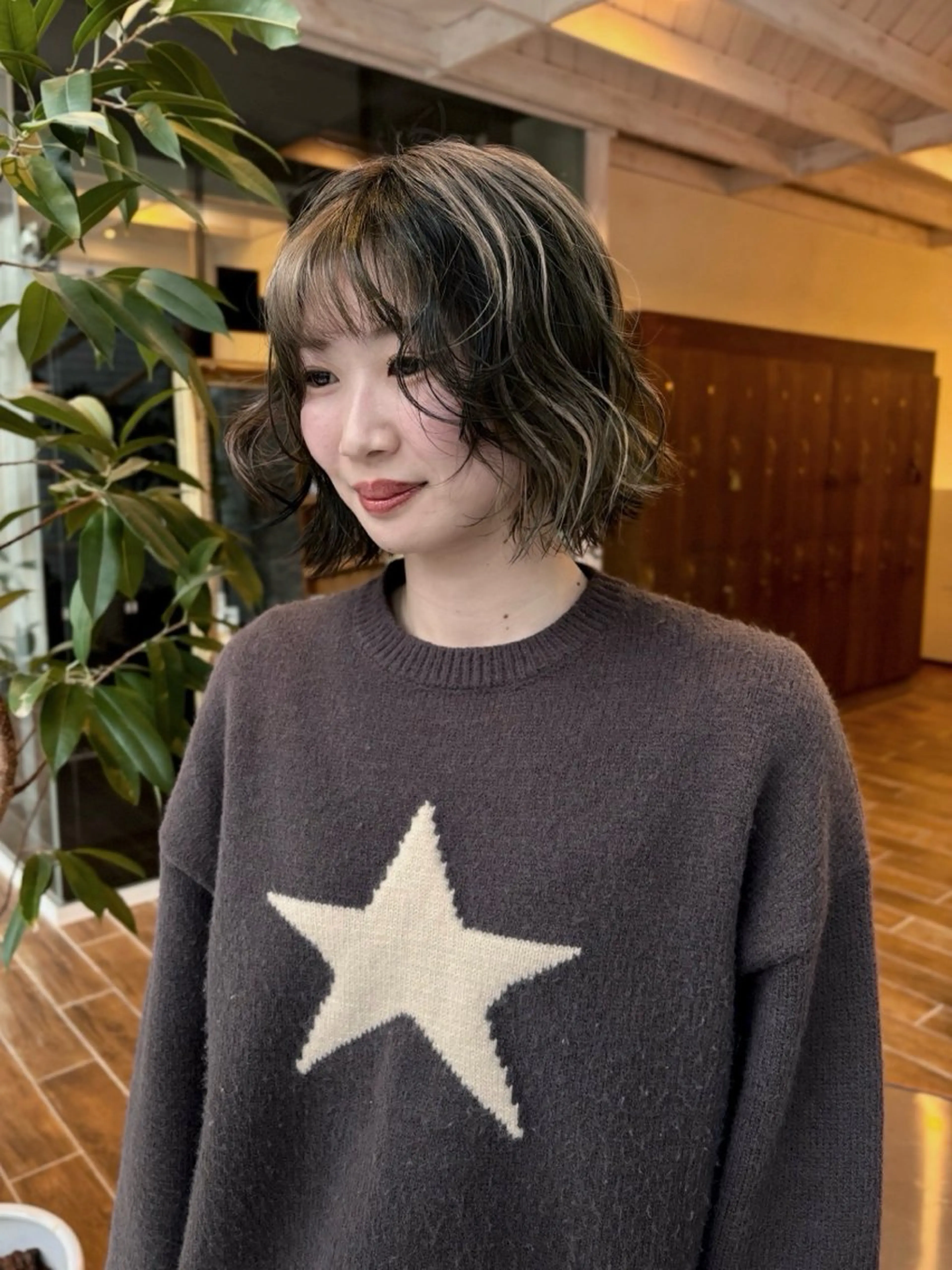 ミディアム ヘアカラー ハイトーン/デザイン カラー/るいのヘアスタイル