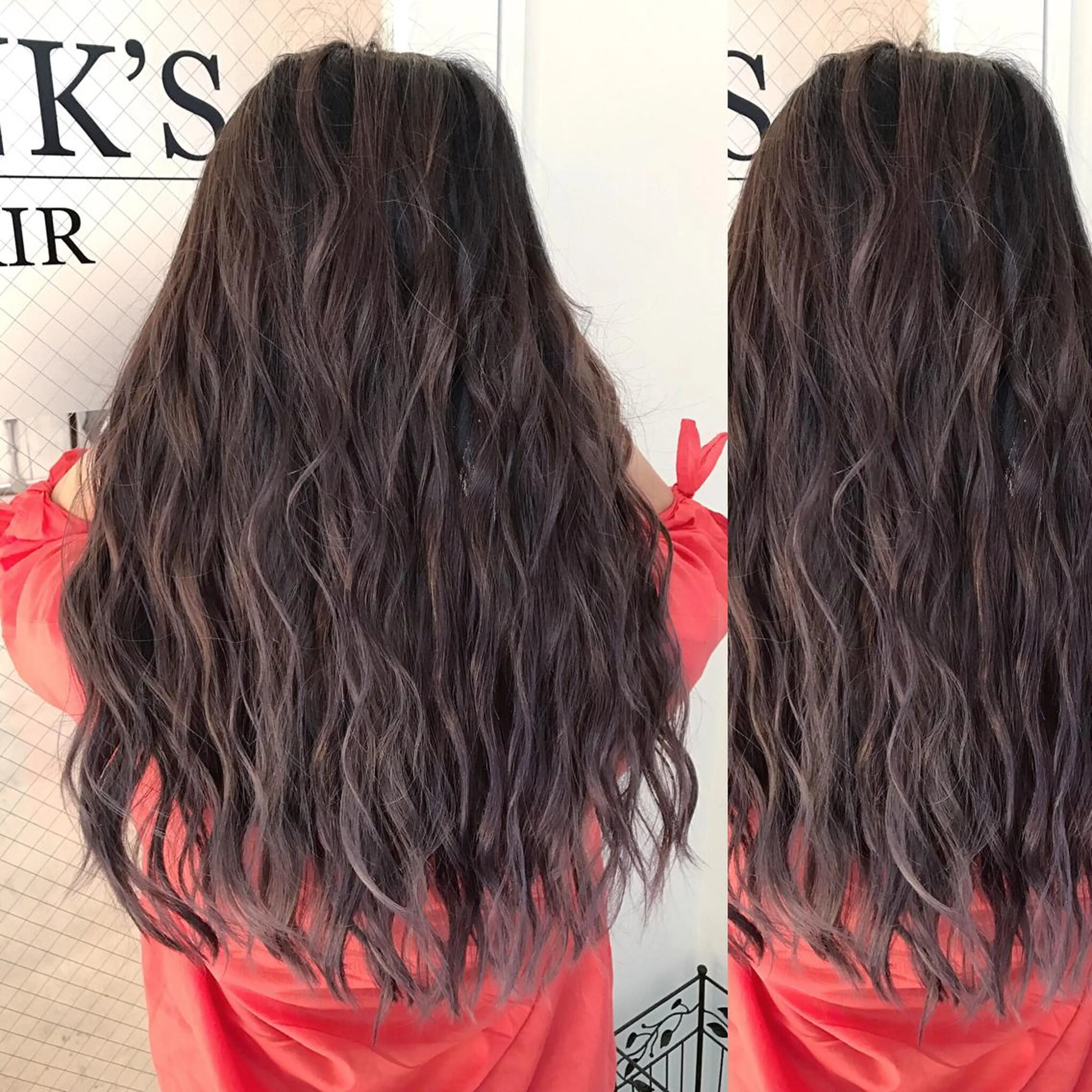 ロング カラー ヘアアレンジ バレイヤージュ レイヤーカット ヘアカラー トリートメント BANK'S hair所属・💐ケラチン 髪質改善寺坂雄飛💐のヘアスタイル