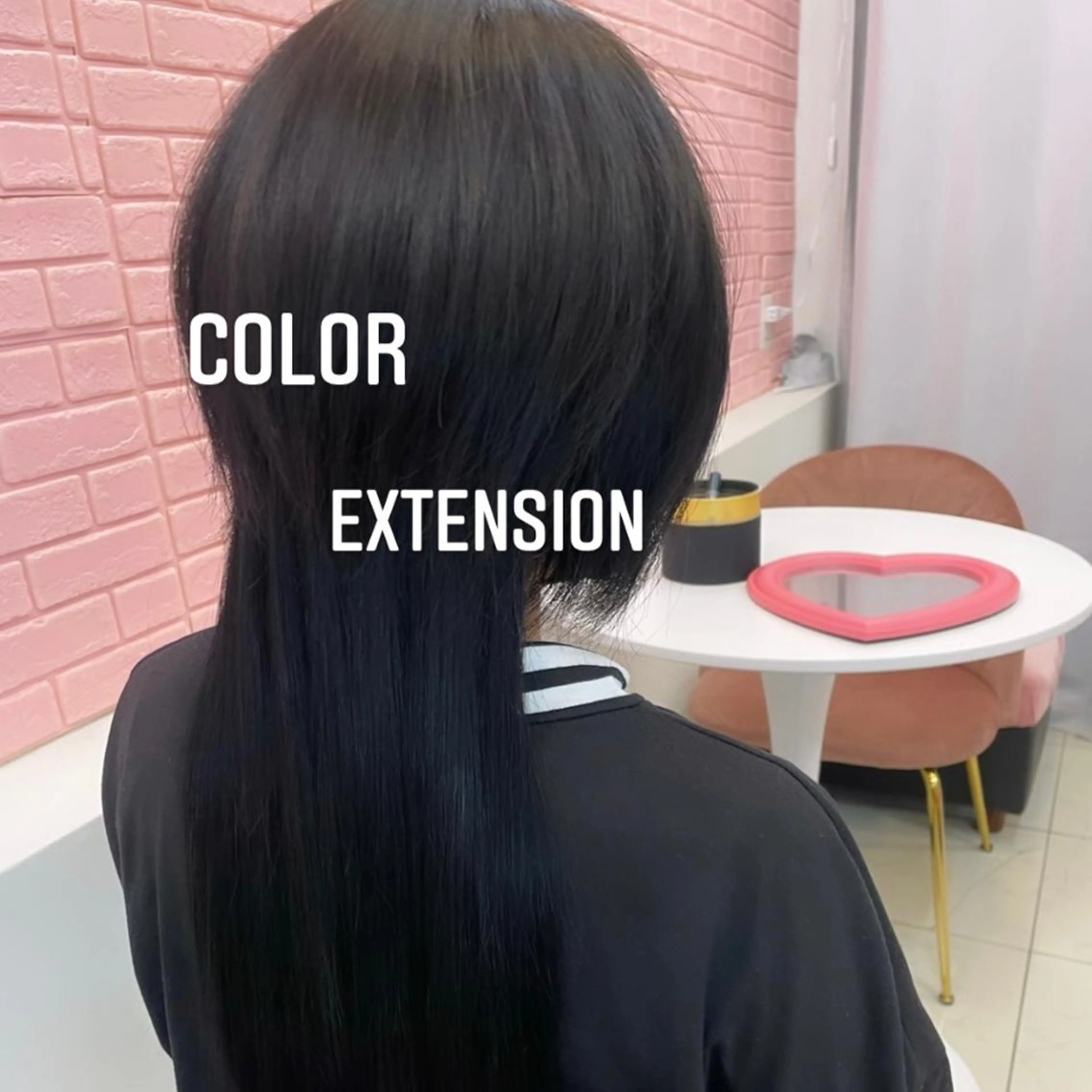 ロング カラー エクステ エクステ🩵ブリーチ 韓国ヘア🩵KAEのヘアスタイル