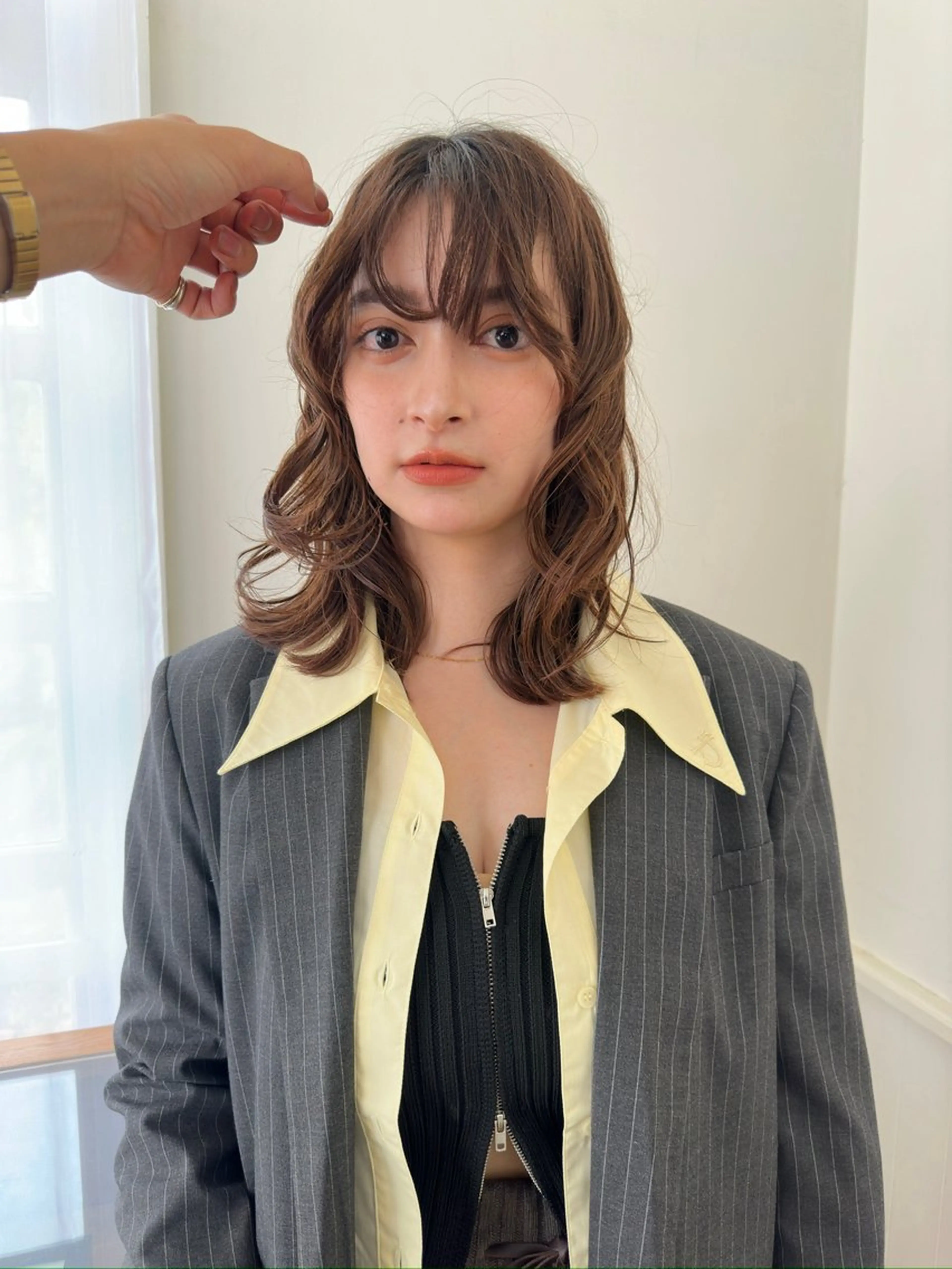 ミディアム カラー ヘアカラー 森田遥奈/透明感カラ ー/似合わせカットのヘアスタイル